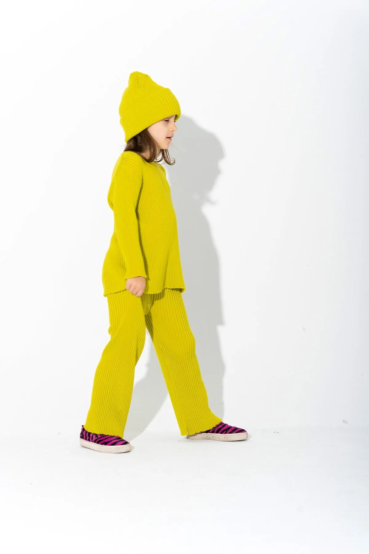 LIME MERINO KNIT BEANIE sold by Marques ’ Almeida product image thumbnail 4