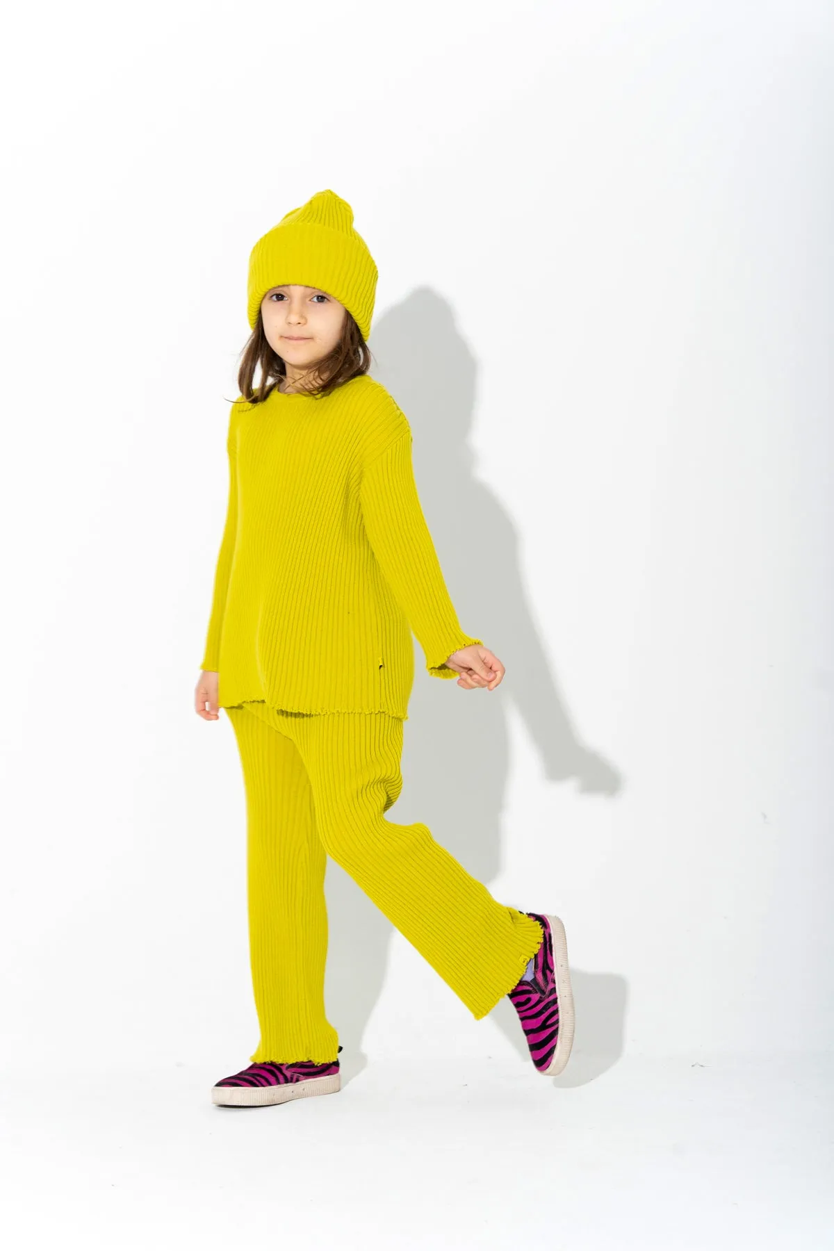 LIME MERINO KNIT BEANIE sold by Marques ’ Almeida