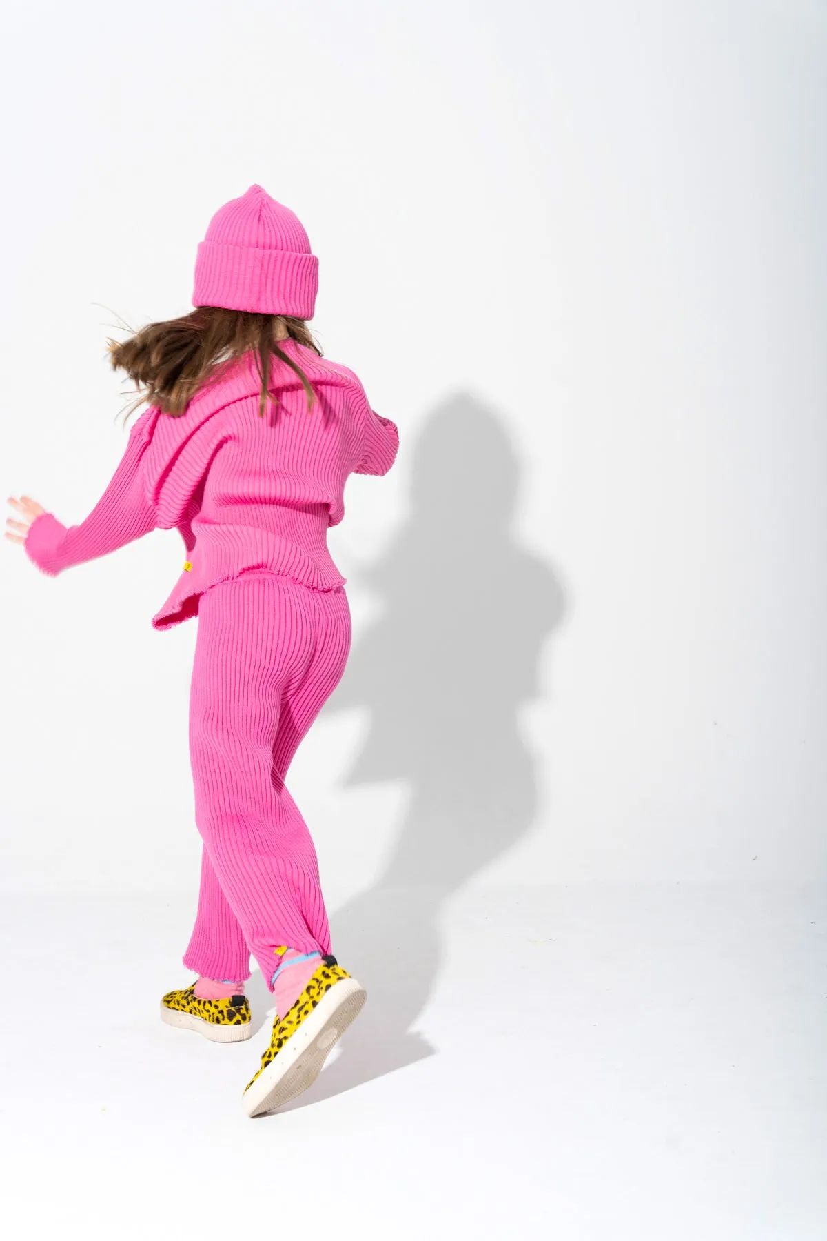 BRIGHT PINK MERINO KNIT BEANIE sold by Marques ’ Almeida product image thumbnail 3