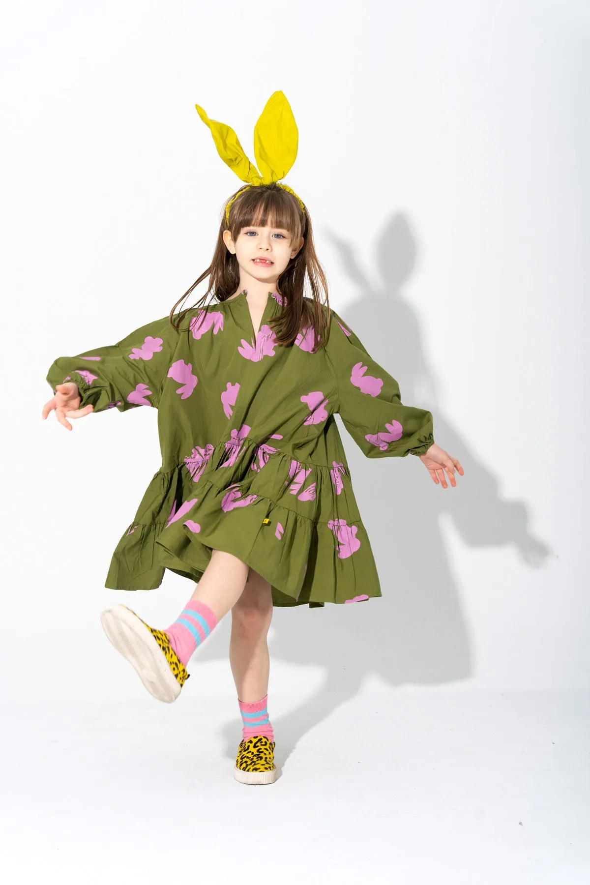 BUNNY PRINT GATHERED DRESS sold by Marques ’ Almeida product image thumbnail 4