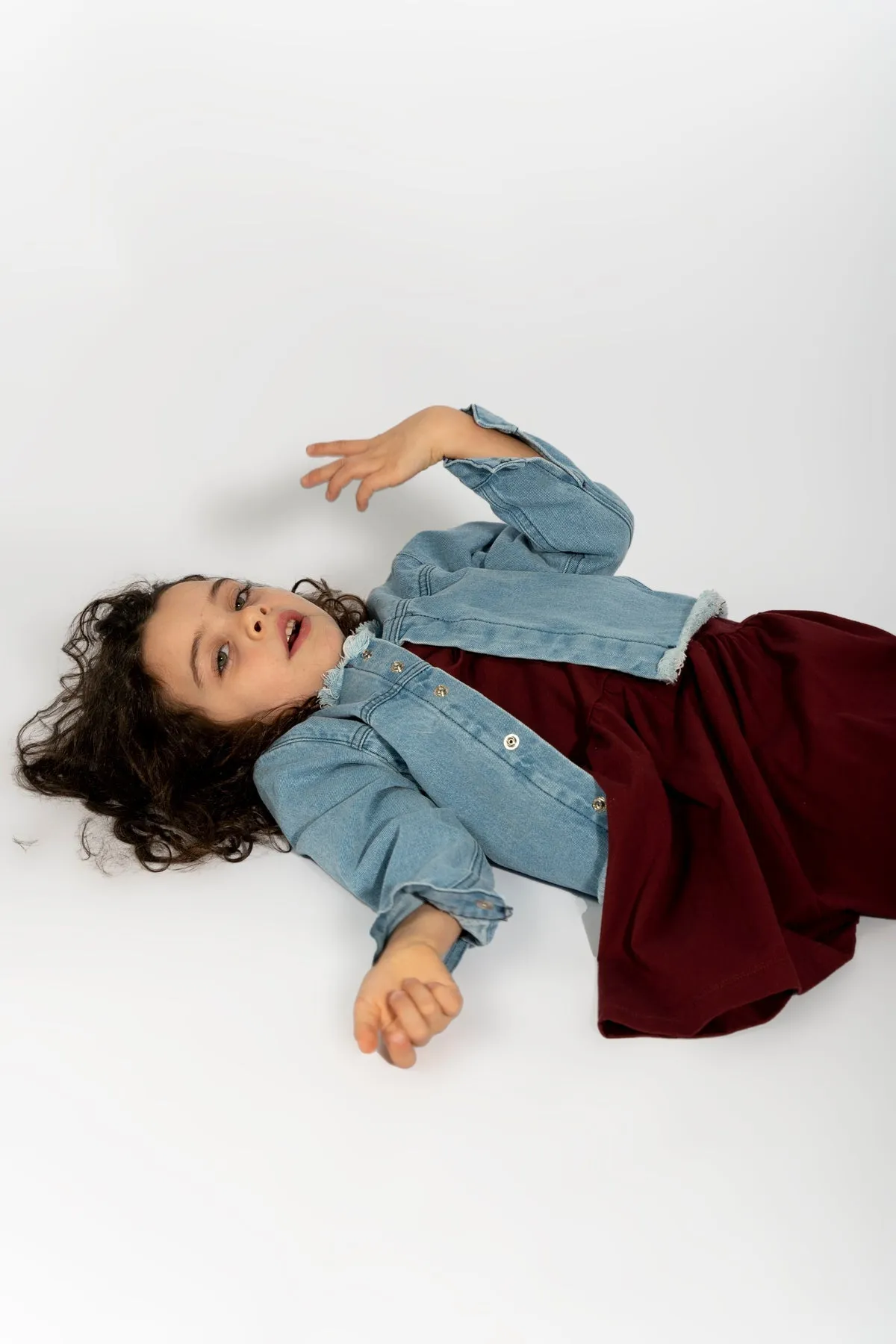 BLUE DENIM COLLARLESS JACKET sold by Marques ’ Almeida product image thumbnail 5