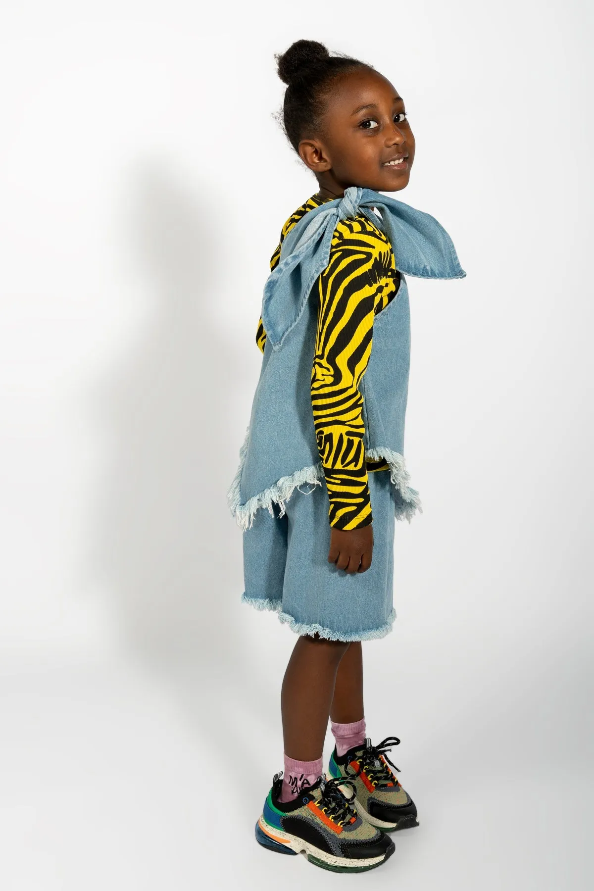 BLUE DENIM CLASSIC SHORTS sold by Marques ’ Almeida product image thumbnail 4