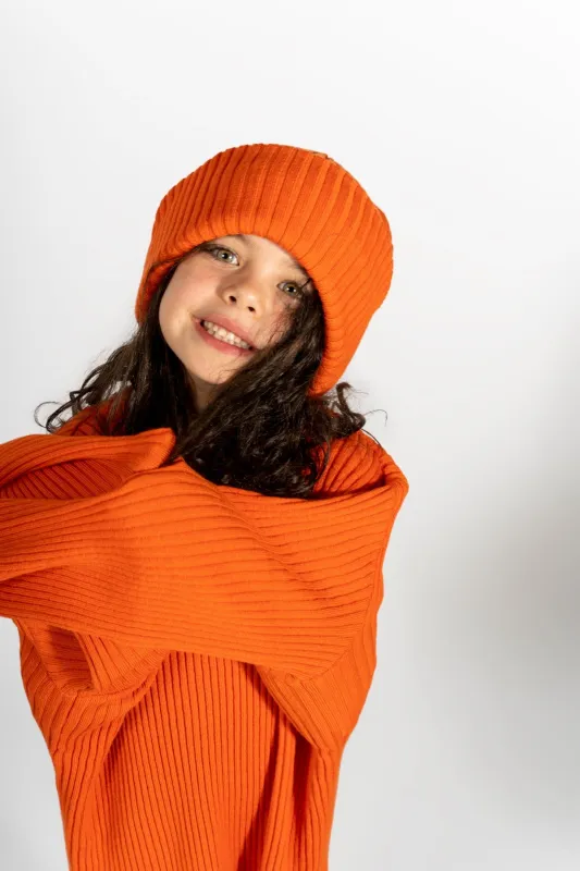 ORANGE MERINO KNIT BEANIE sold by Marques ’ Almeida