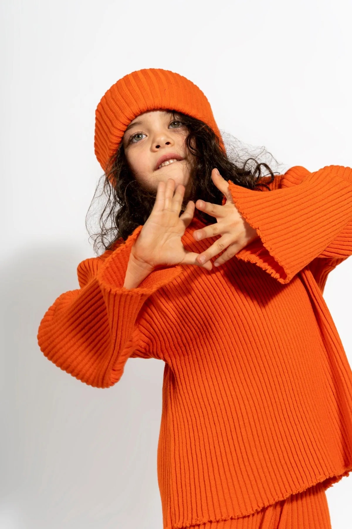 ORANGE MERINO KNIT BEANIE sold by Marques ’ Almeida product image thumbnail 4
