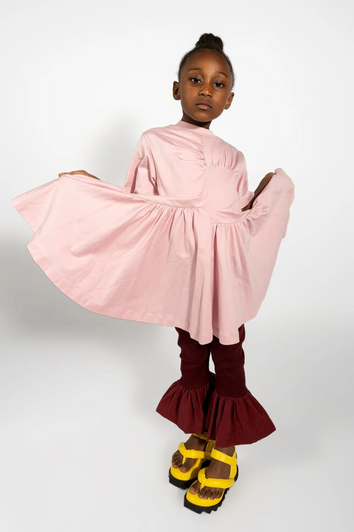 PINK GATHERED JERSEY T-SHIRT DRESS sold by Marques ’ Almeida product image thumbnail 4