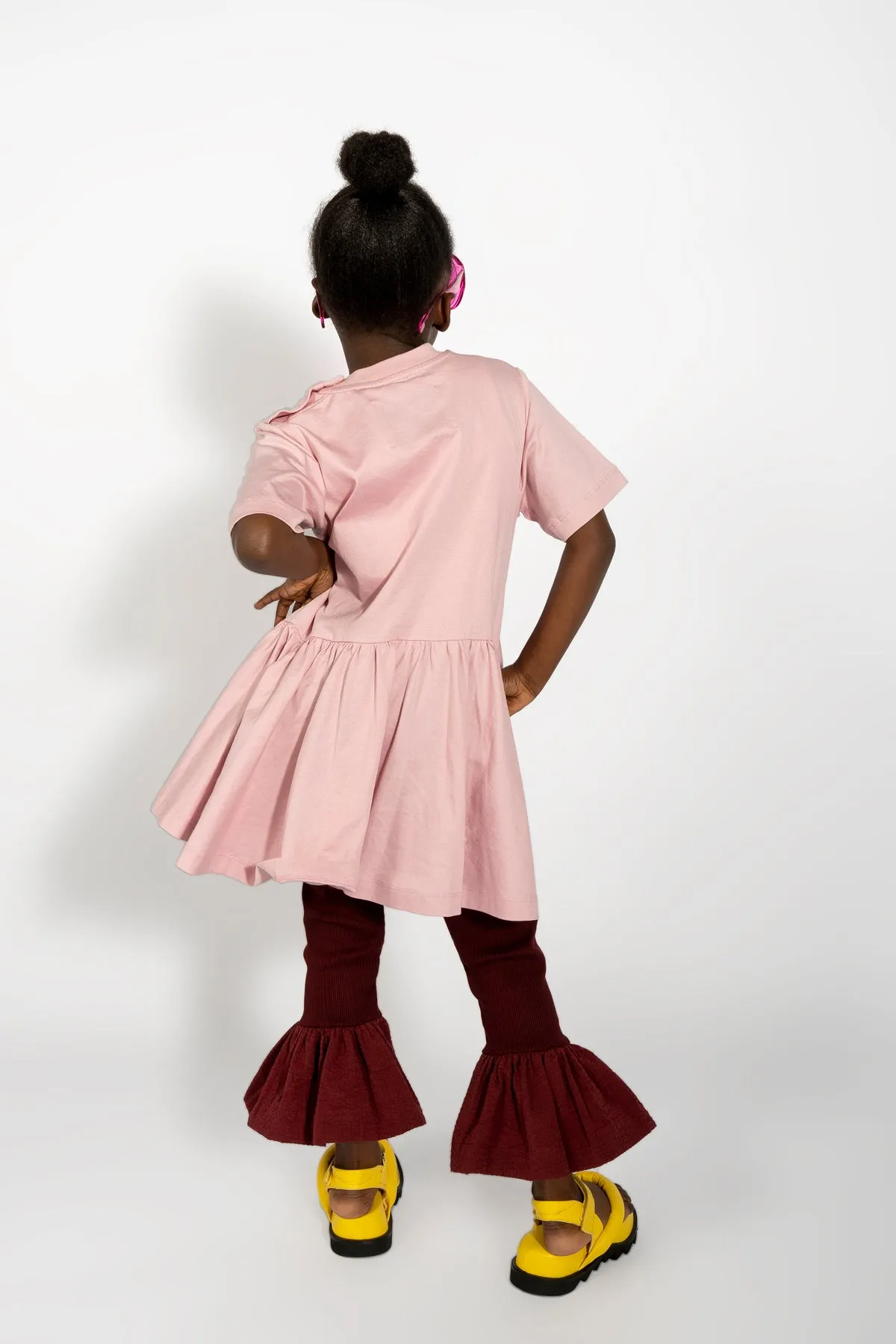 PINK GATHERED JERSEY T-SHIRT DRESS sold by Marques ’ Almeida product image thumbnail 3