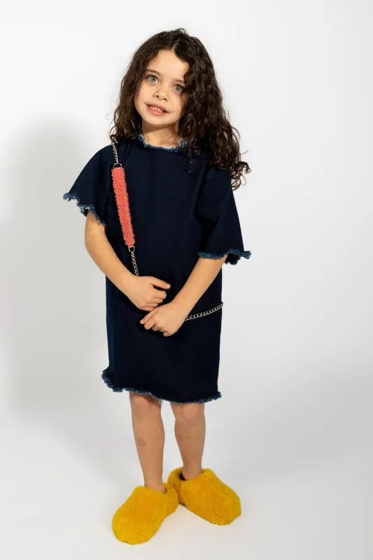 NAVY DENIM OVERSIZED T-SHIRT DRESS sold by Marques ’ Almeida