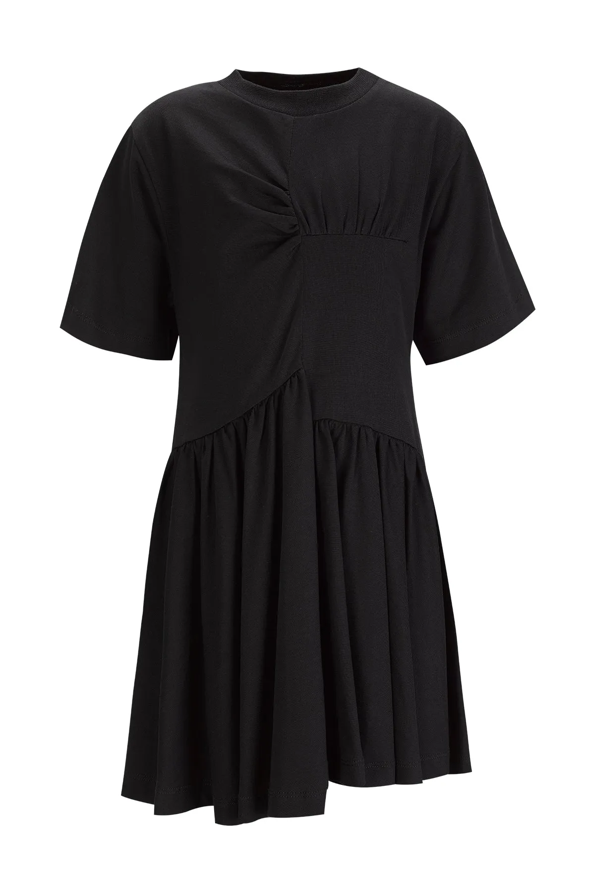 BLACK GATHERED JERSEY T-SHIRT DRESS sold by Marques ’ Almeida product image thumbnail 2