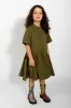 KHAKI GATHERED JERSEY T-SHIRT DRESS sold by Marques ’ Almeida