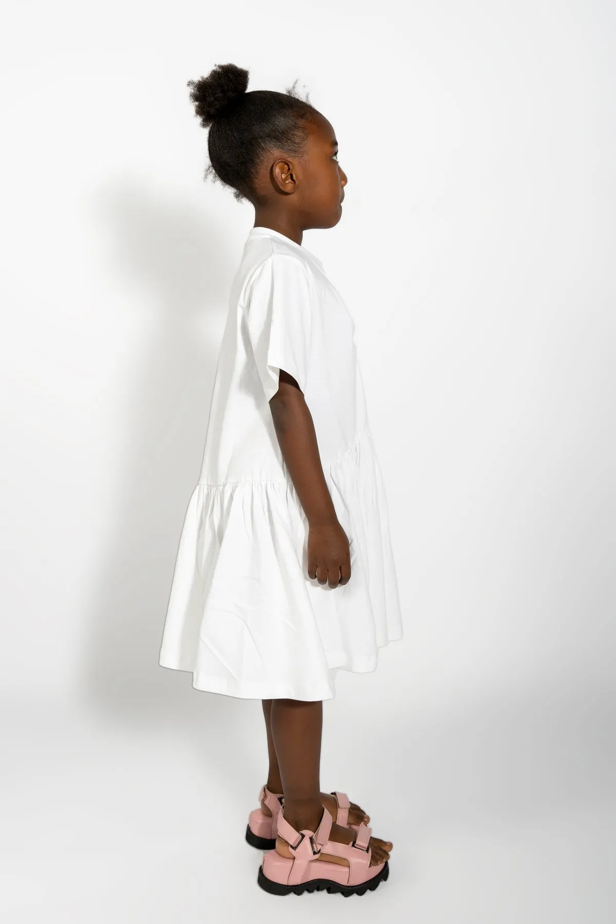 WHITE GATHERED JERSEY T-SHIRT DRESS sold by Marques ’ Almeida product image thumbnail 5