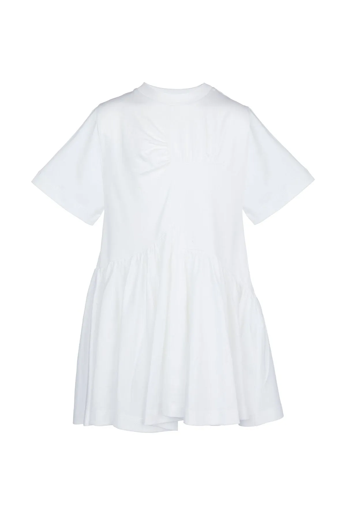 WHITE GATHERED JERSEY T-SHIRT DRESS sold by Marques ’ Almeida product image thumbnail 2