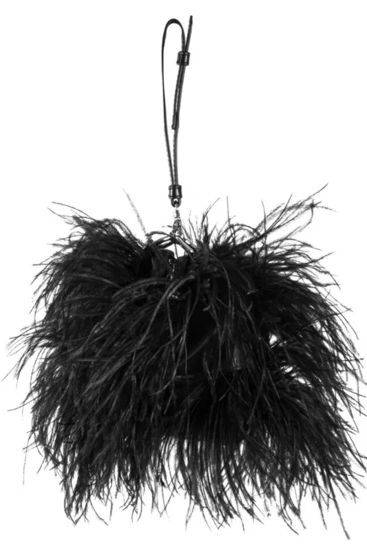 BLACK FEATHER BAG sold by Marques ’ Almeida