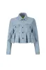 LIGHT BLUE DENIM CROPPED FLOUNCE JACKET sold by Marques ’ Almeida