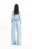 LIGHT BLUE DENIM CROPPED FLOUNCE JACKET sold by Marques ’ Almeida