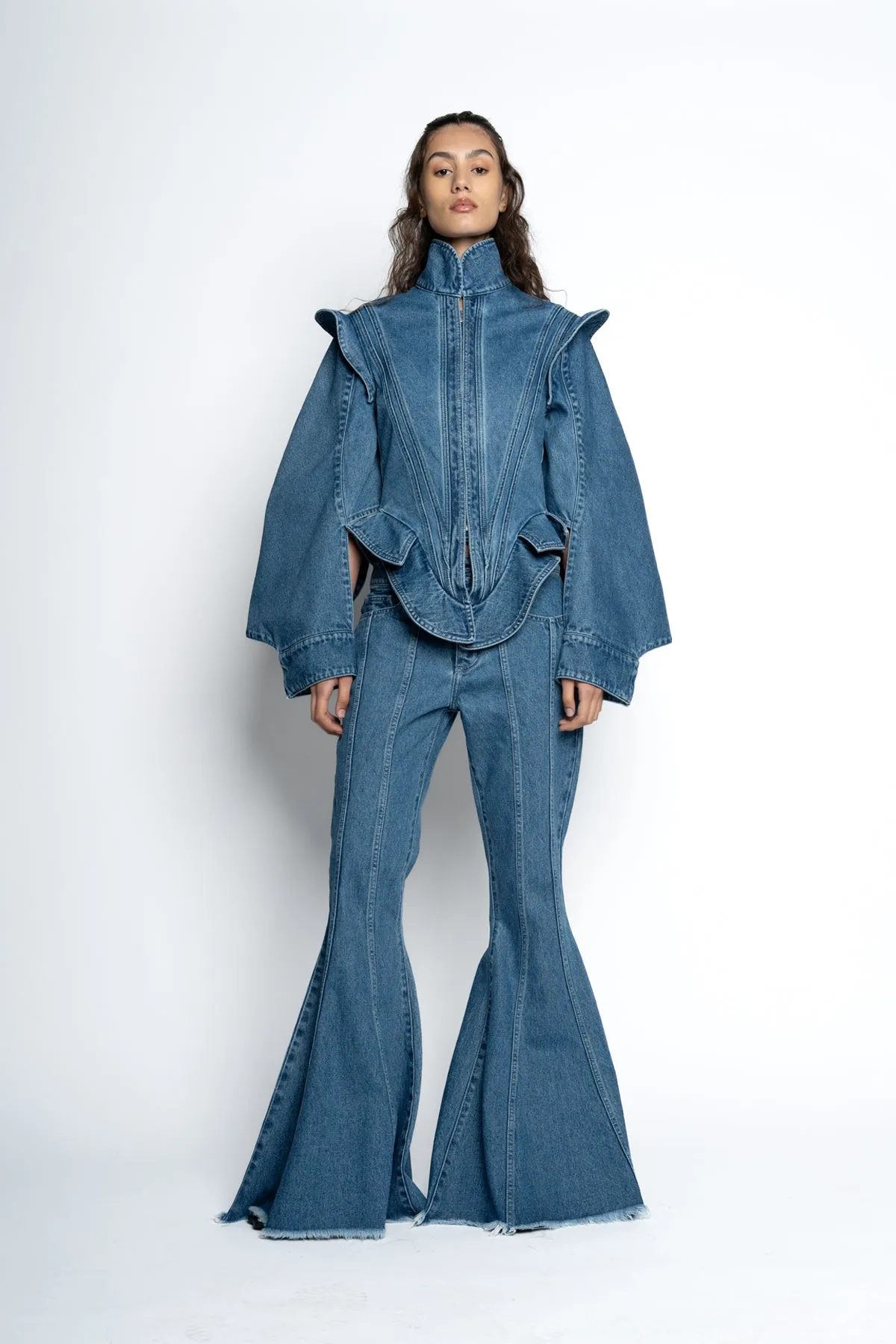 DENIM BAROQUE STYLE JACKET sold by Marques ’ Almeida product image thumbnail 3