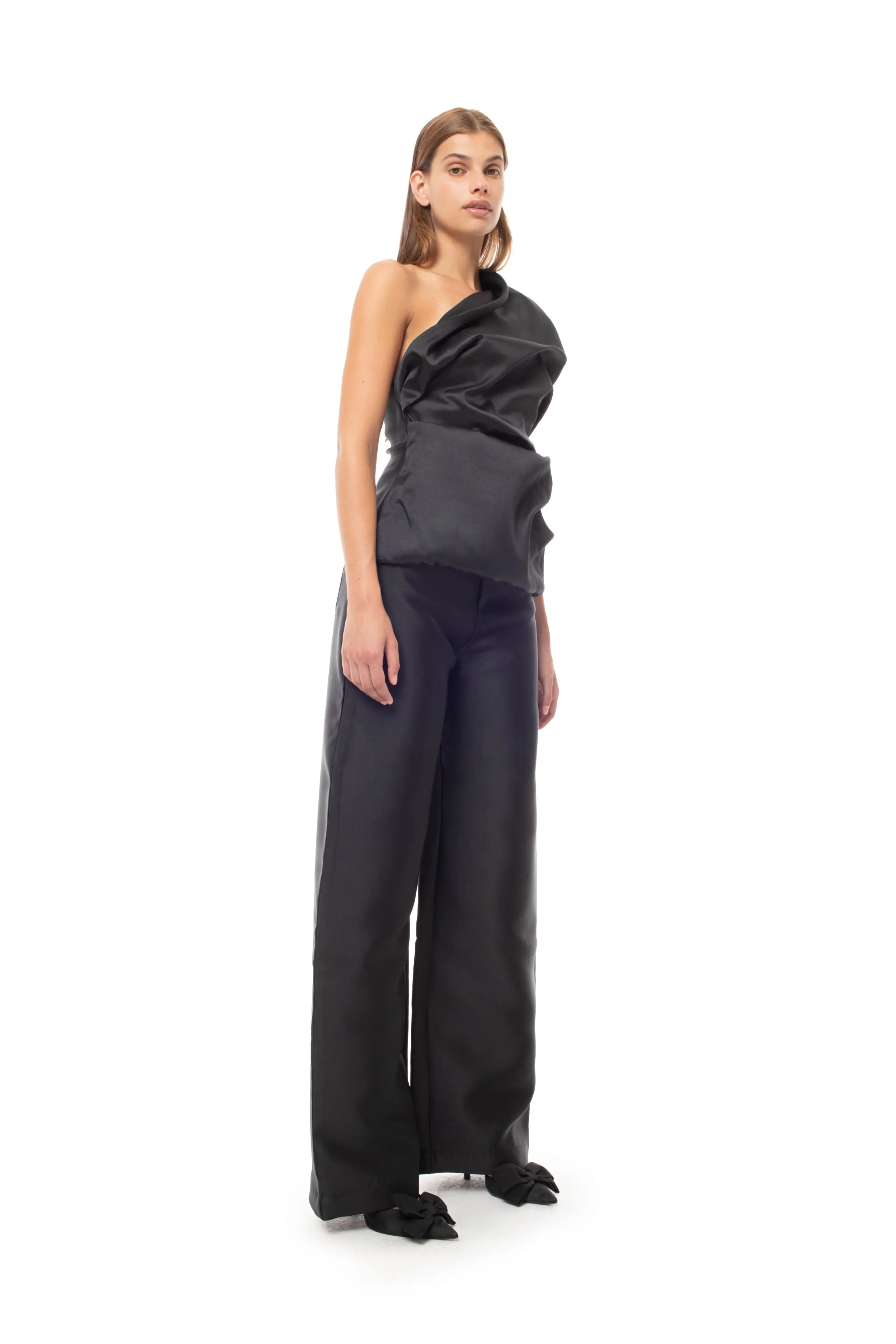 BLACK MIKADO SLEEVELESS DRAPED TOP sold by Marques ’ Almeida product image thumbnail 4