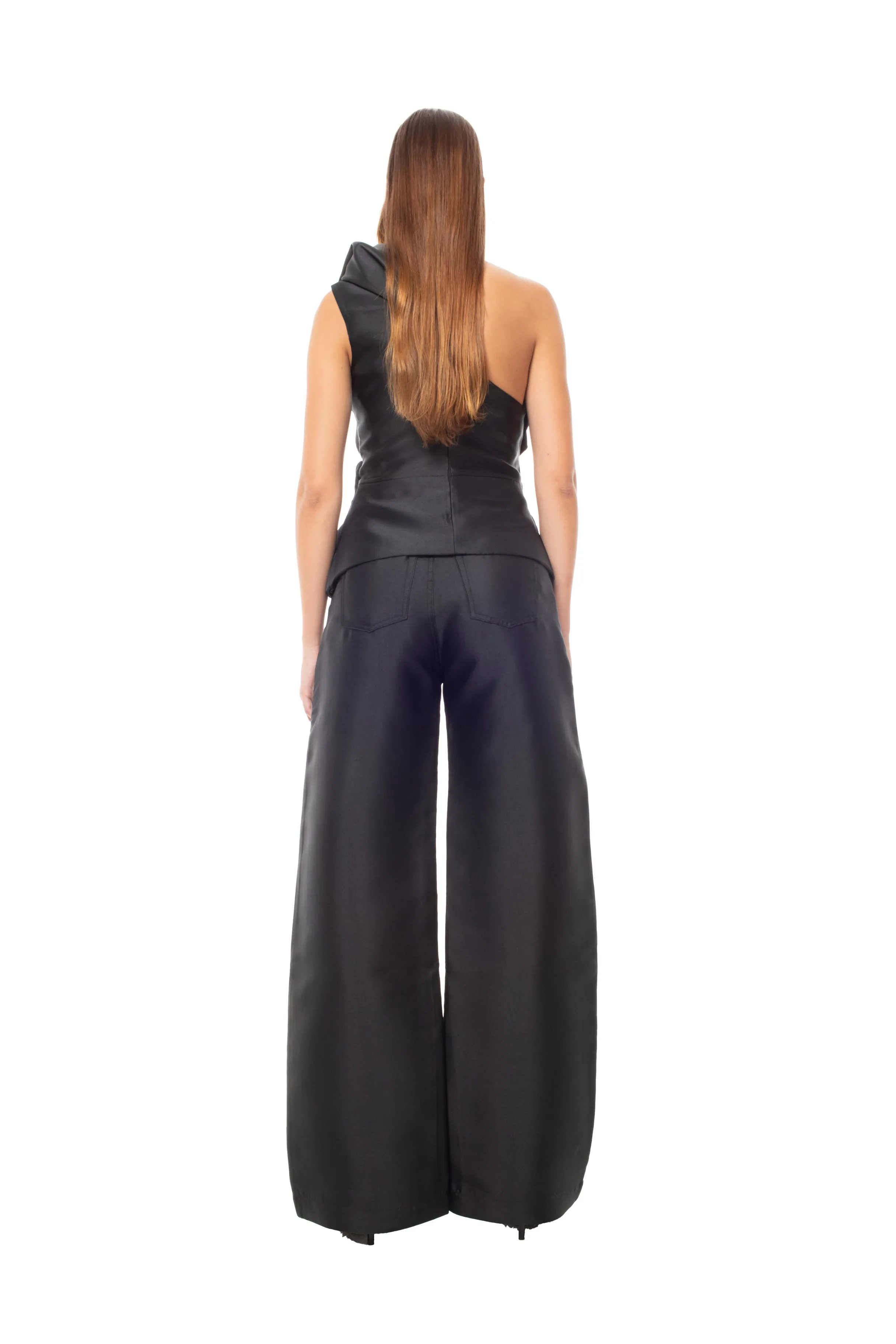 BLACK MIKADO SLEEVELESS DRAPED TOP sold by Marques ’ Almeida product image thumbnail 3
