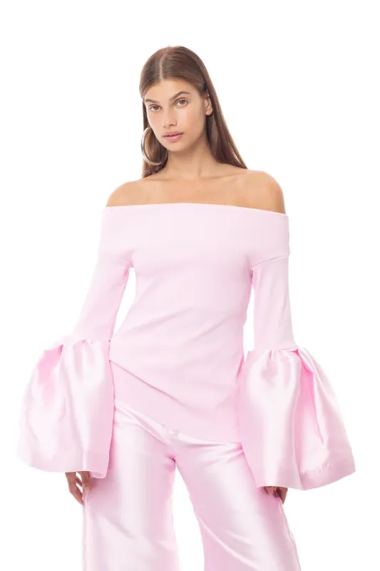 LIGHT PINK OFF SHOULDER PUFF SLEEVE TOP sold by Marques ’ Almeida