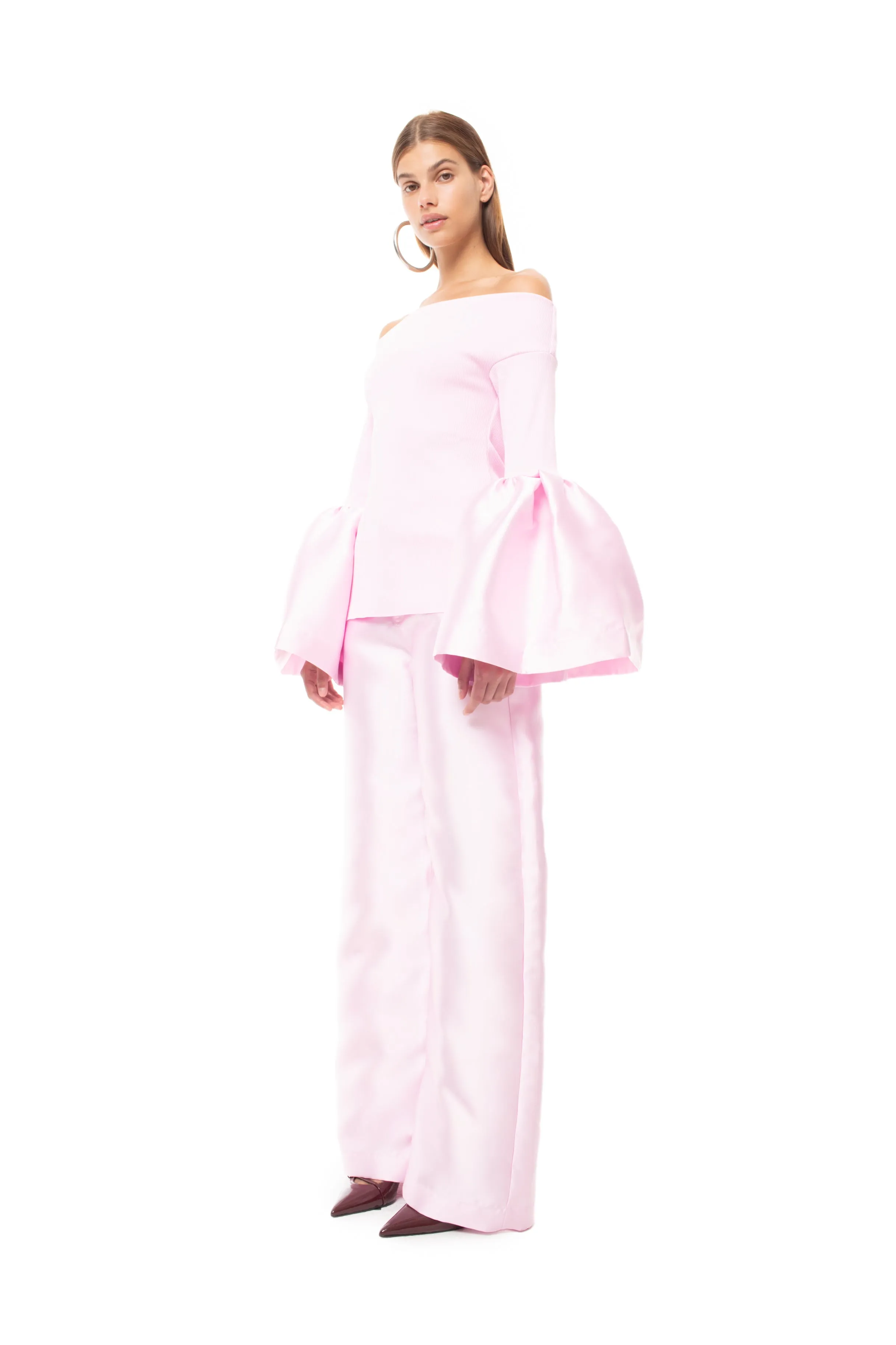 LIGHT PINK OFF SHOULDER PUFF SLEEVE TOP sold by Marques ’ Almeida product image thumbnail 4