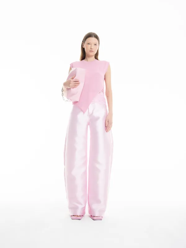 LIGHT PINK MIKADO BOYFRIEND TROUSERS sold by Marques ’ Almeida