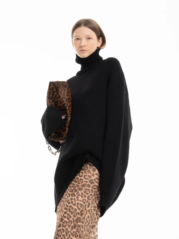 BLACK TURTLENECK MERINO OVERSIZE JUMPER sold by Marques ’ Almeida