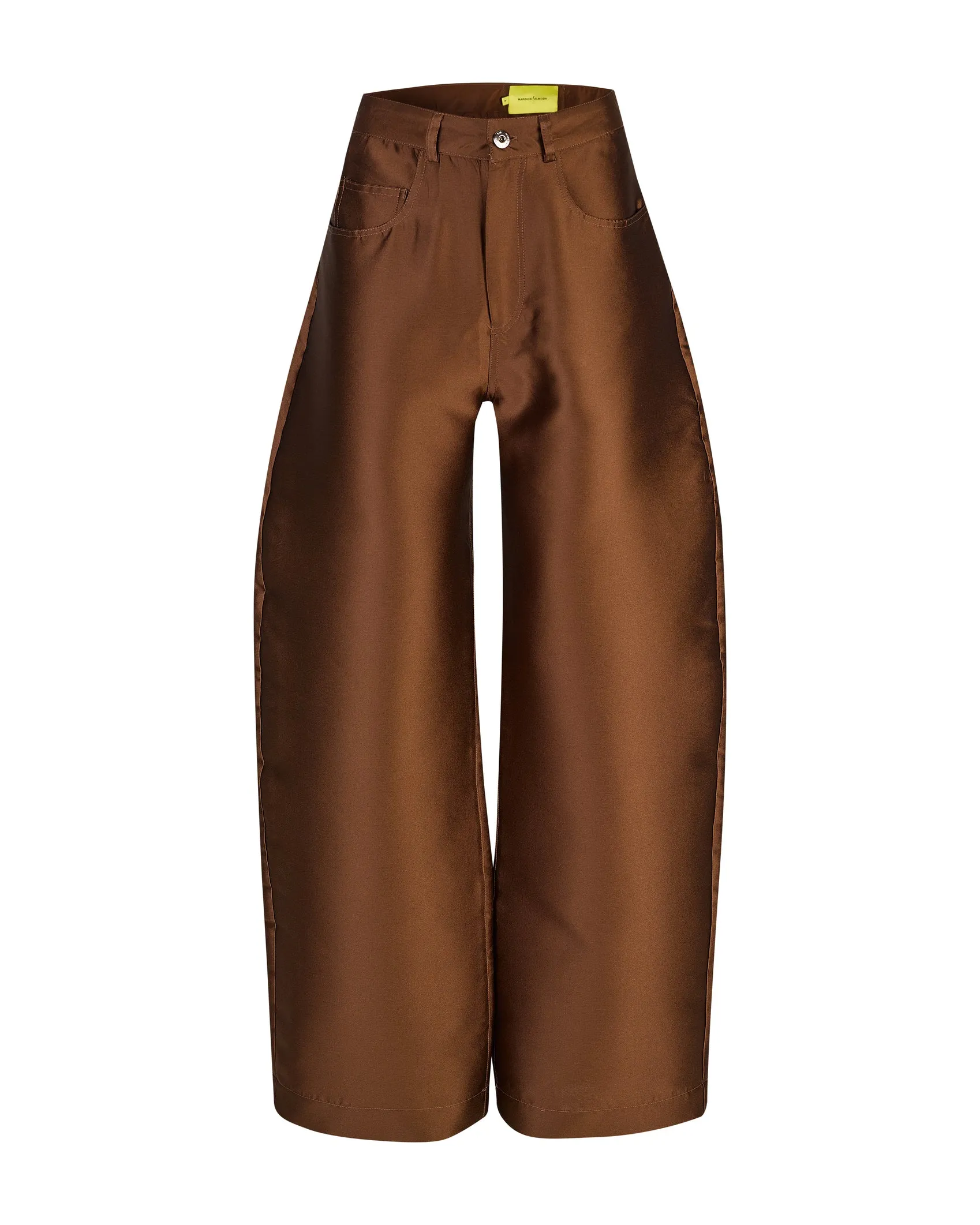 BROWN MIKADO BOYFRIEND TROUSERS sold by Marques ’ Almeida product image thumbnail 2
