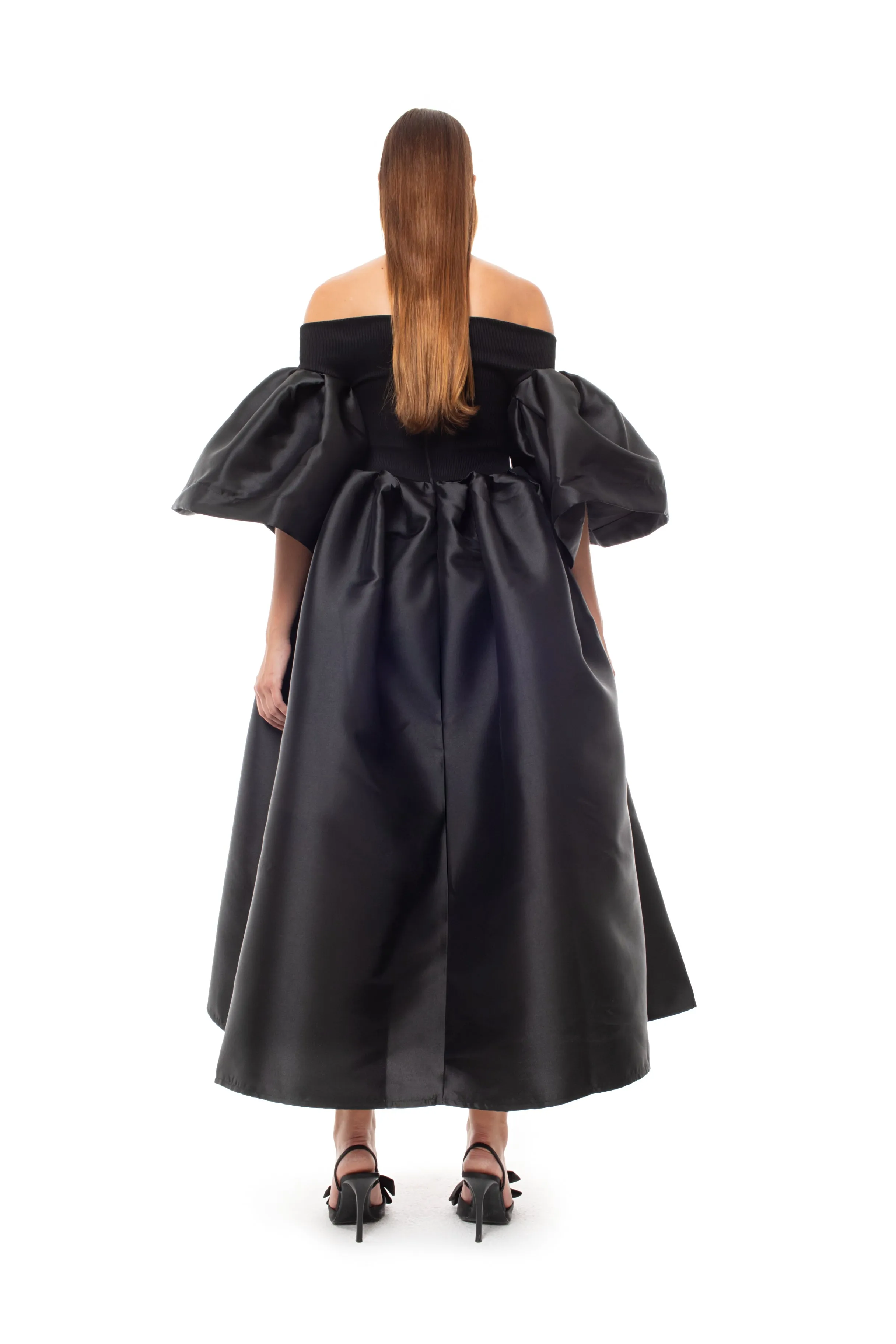 BLACK OFF SHOULDER PUFF SLEEVE DRESS sold by Marques ’ Almeida product image thumbnail 2