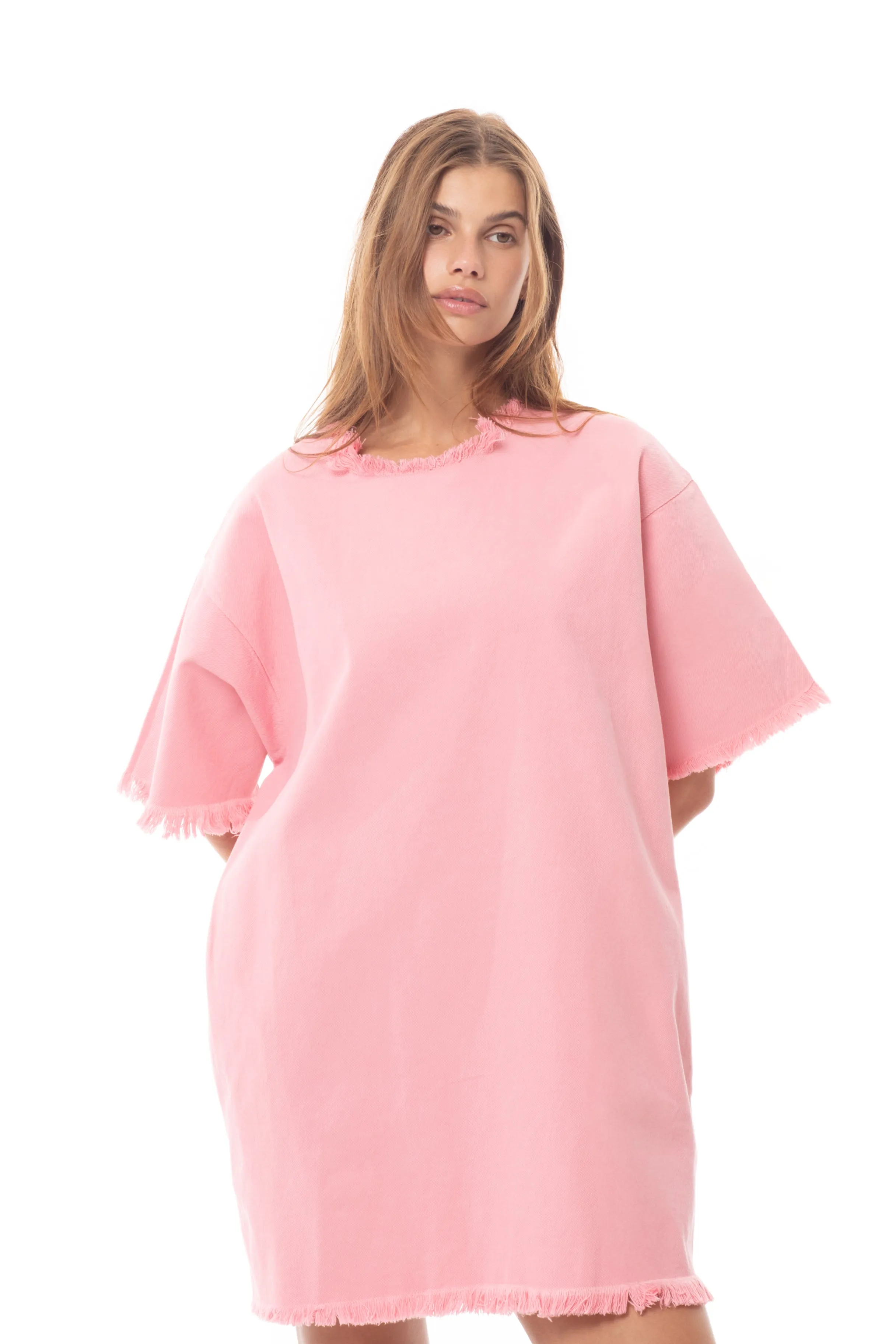 PINK OVERSIZED T-SHIRT DRESS sold by Marques ’ Almeida product image thumbnail 5