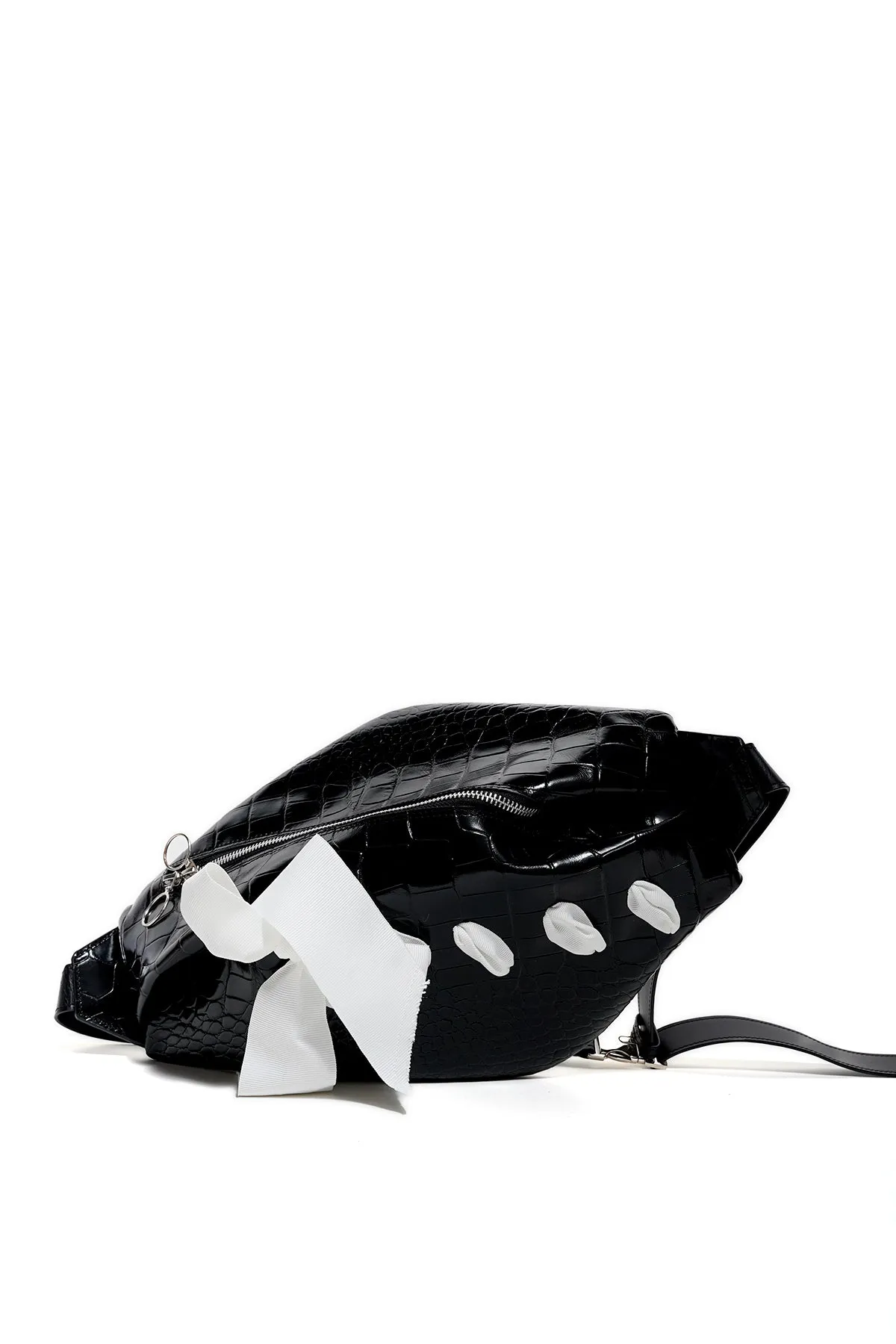 BLACK LEATHER BUM BAG sold by Marques ’ Almeida