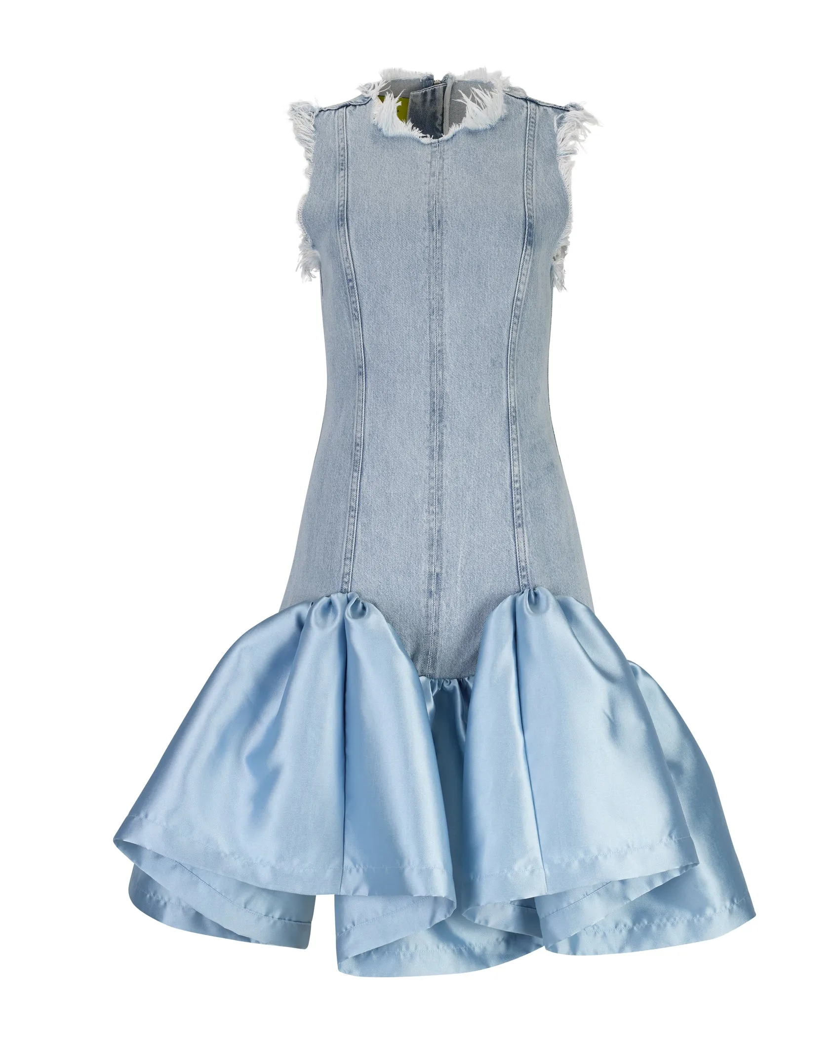LIGHT BLUE DENIM DRESS WITH MIKADO HEM sold by Marques ’ Almeida product image thumbnail 2