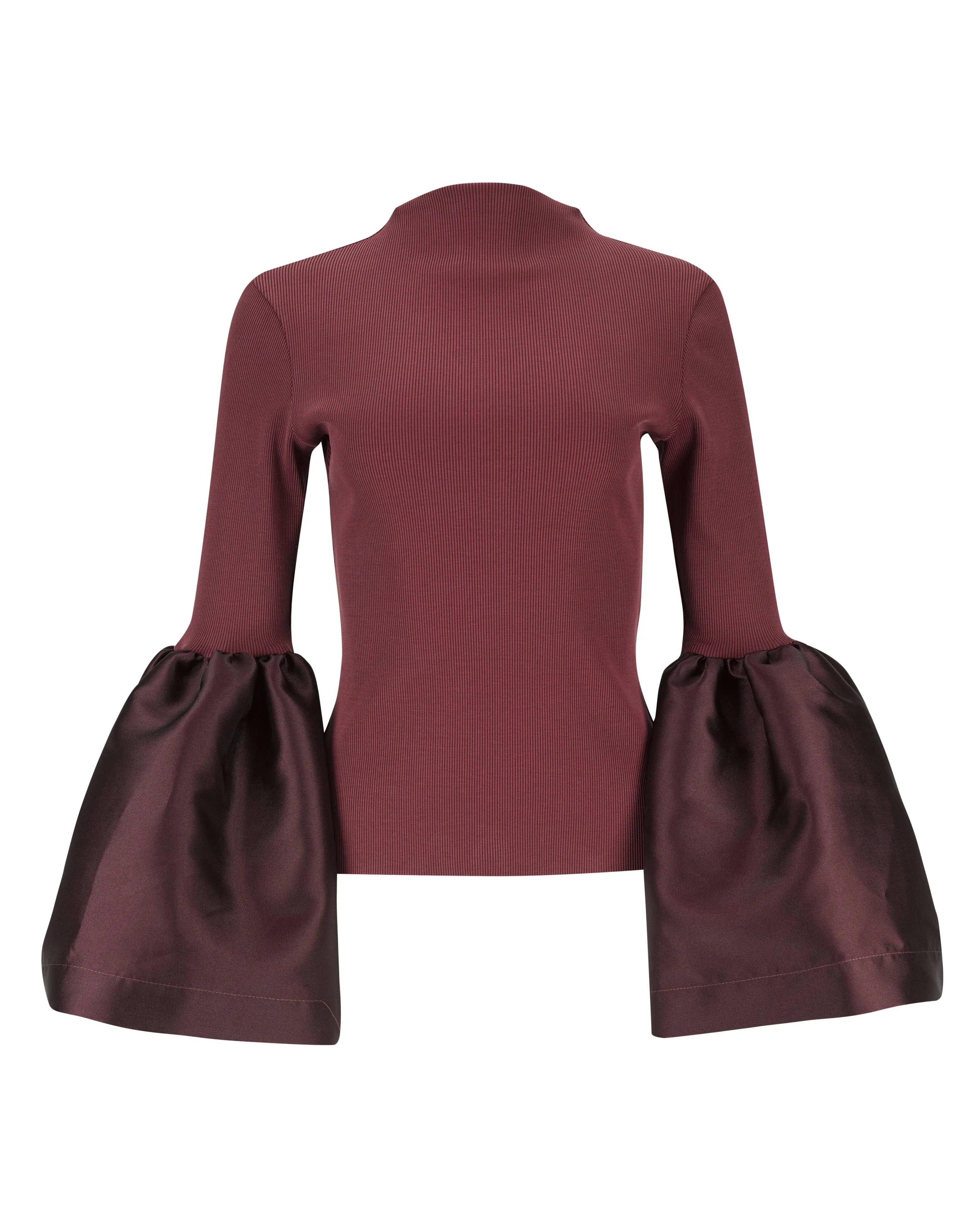 BURGUNDY TURTLENECK PUFF SLEEVE TOP sold by Marques ’ Almeida product image thumbnail 2