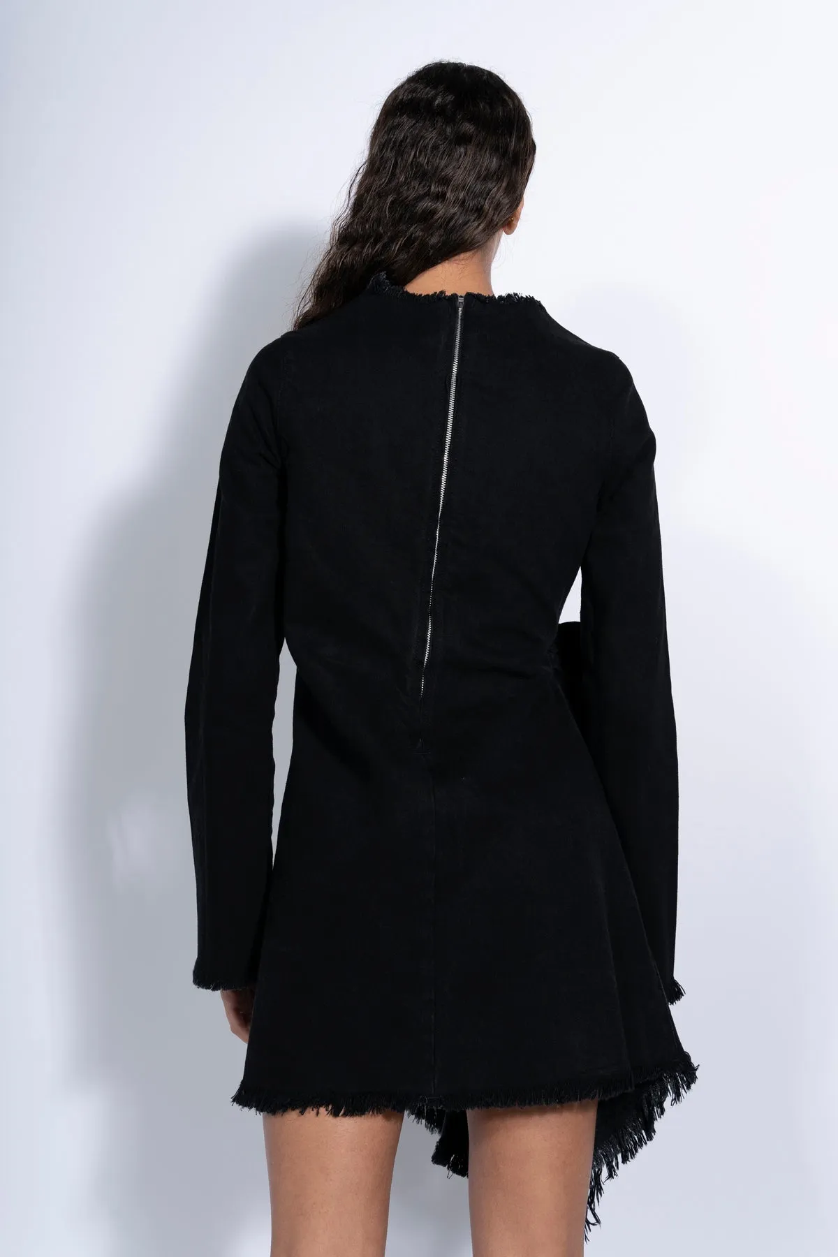 BLACK JANIS DRESS WITH FRONT PLEATS sold by Marques ’ Almeida product image thumbnail 3