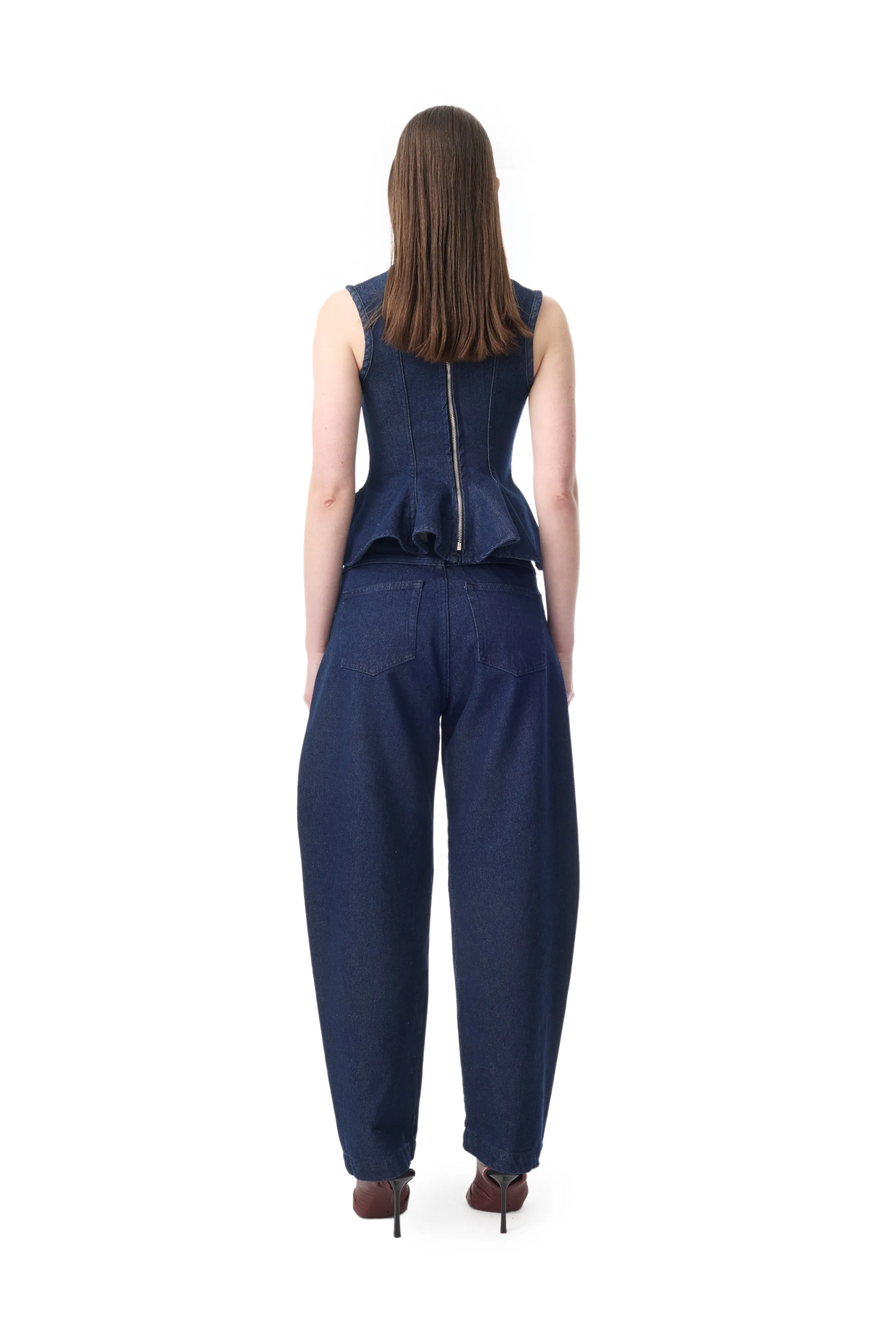 INDIGO DENIM BARREL JEANS sold by Marques ’ Almeida product image thumbnail 3