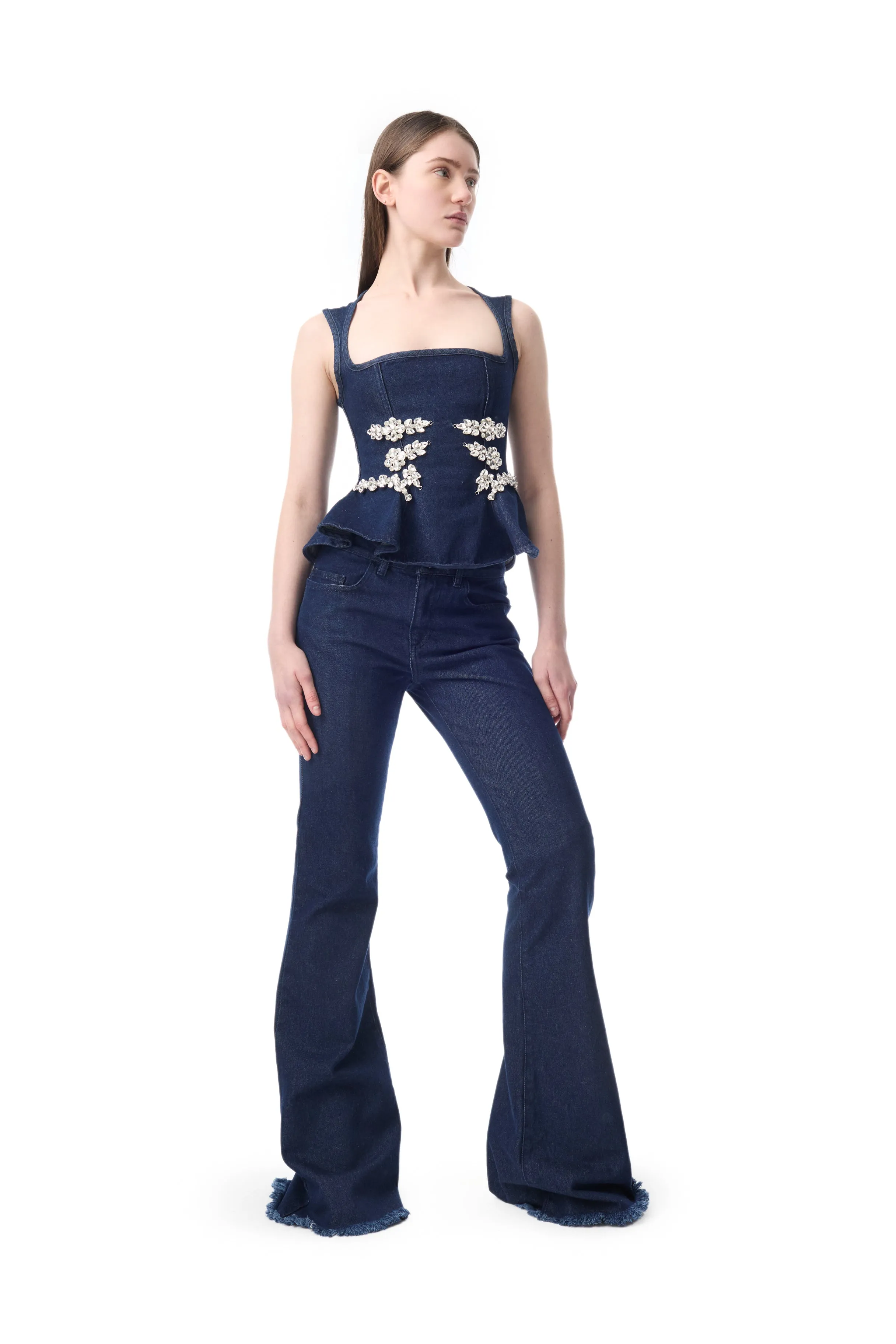 INDIGO DENIM BOOTCUT JEANS sold by Marques ’ Almeida product image thumbnail 4