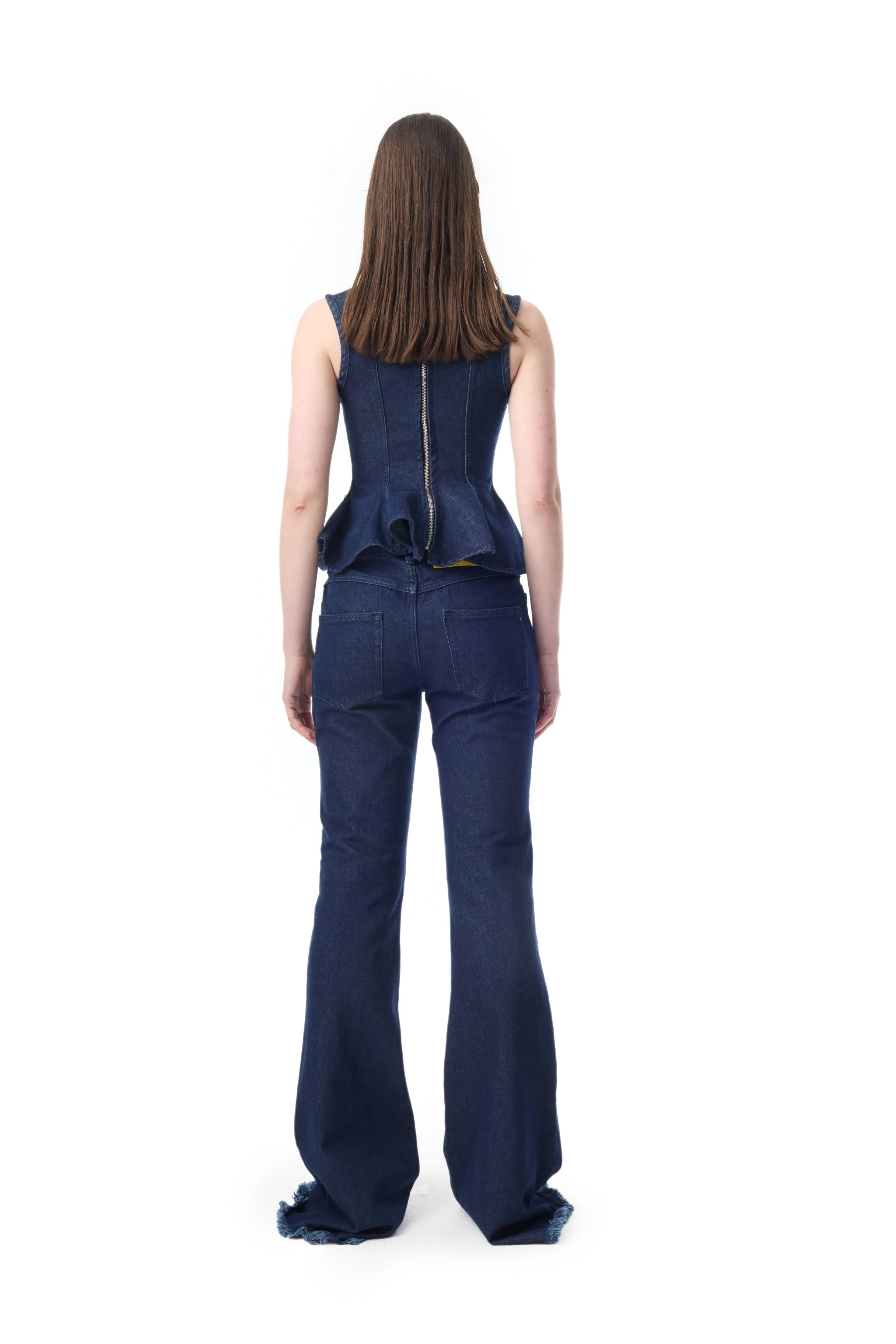 INDIGO DENIM BOOTCUT JEANS sold by Marques ’ Almeida product image thumbnail 3