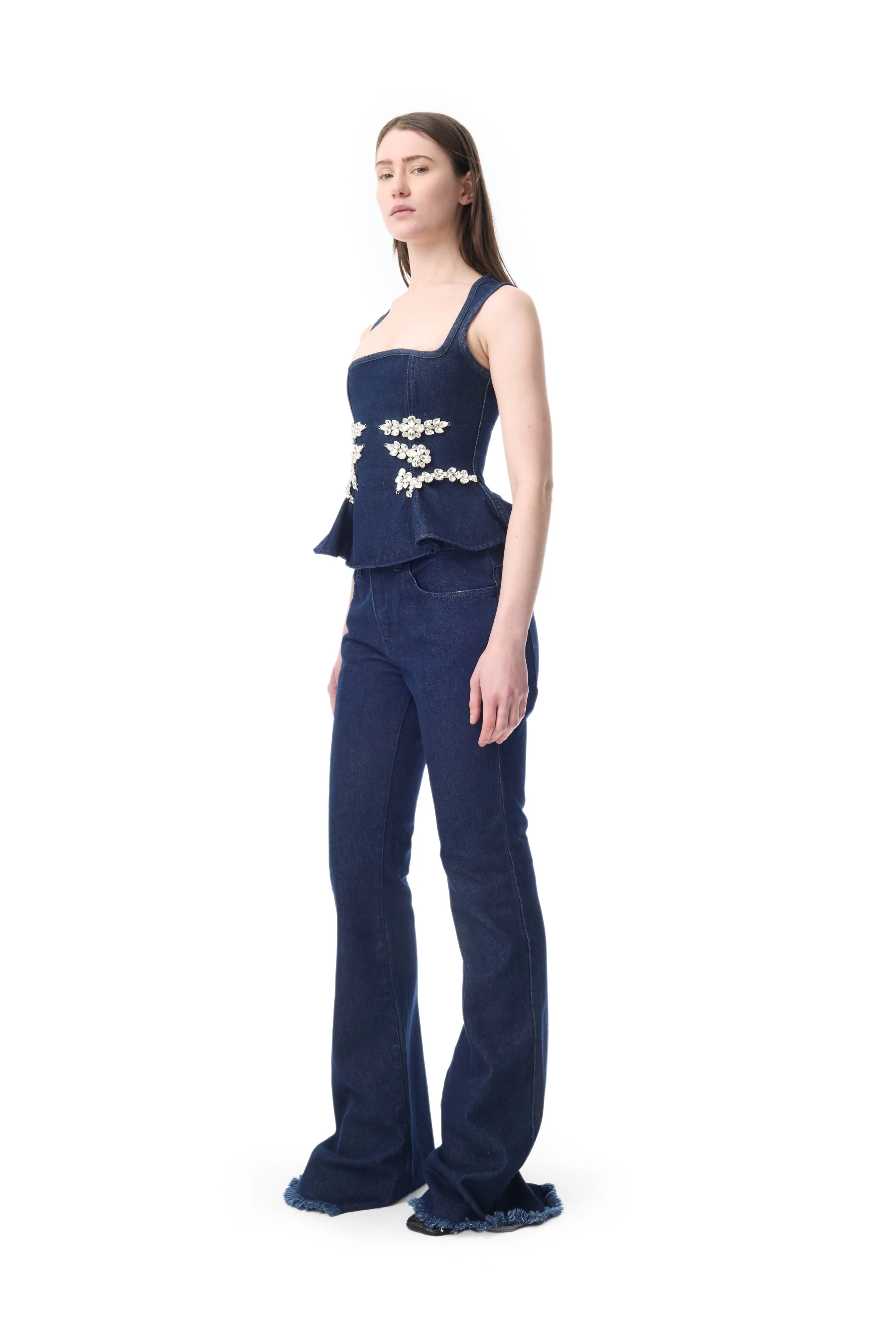 INDIGO DENIM BOOTCUT JEANS sold by Marques ’ Almeida product image thumbnail 5
