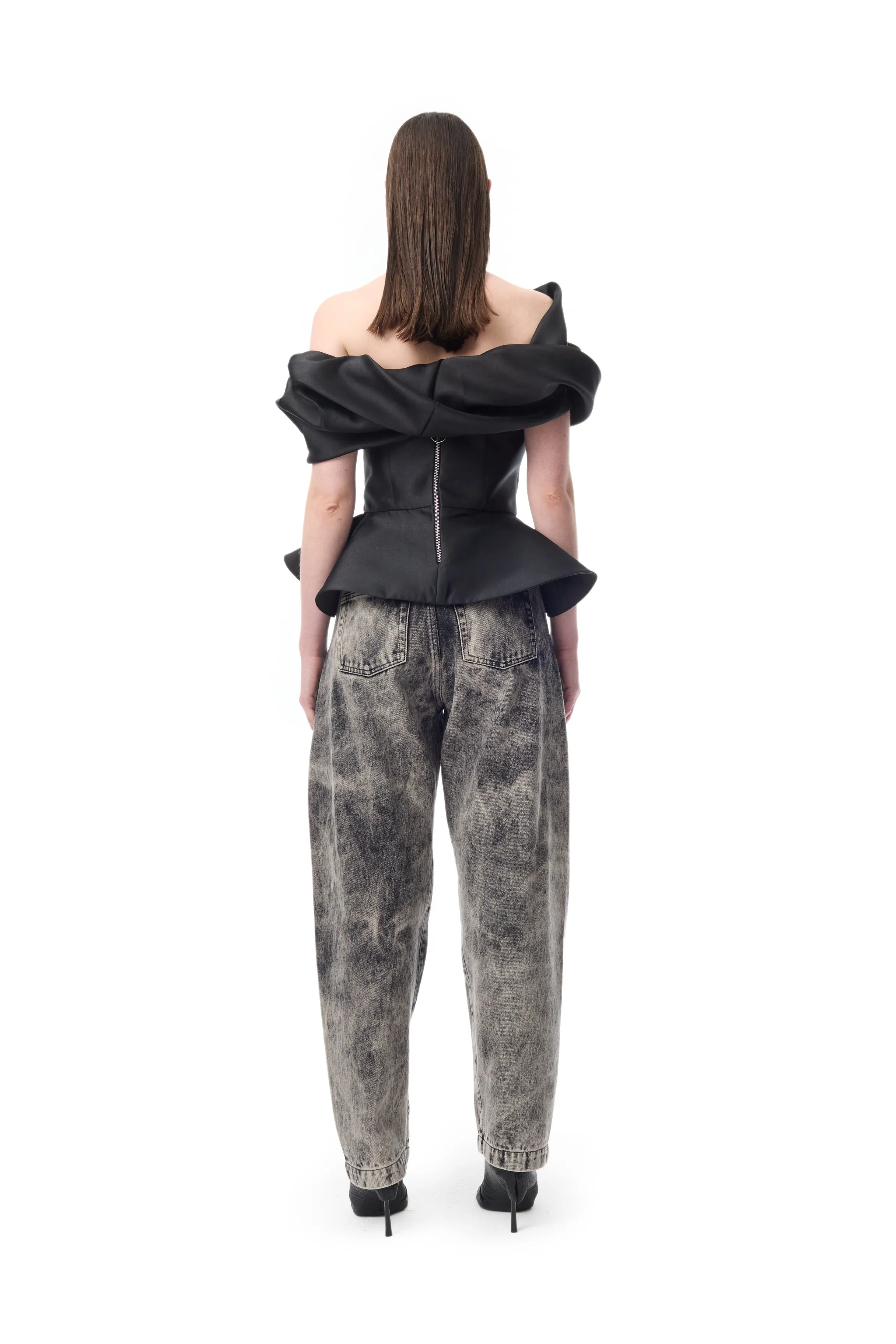 DENIM GREY ACID WASH BARREL JEANS sold by Marques ’ Almeida product image thumbnail 2