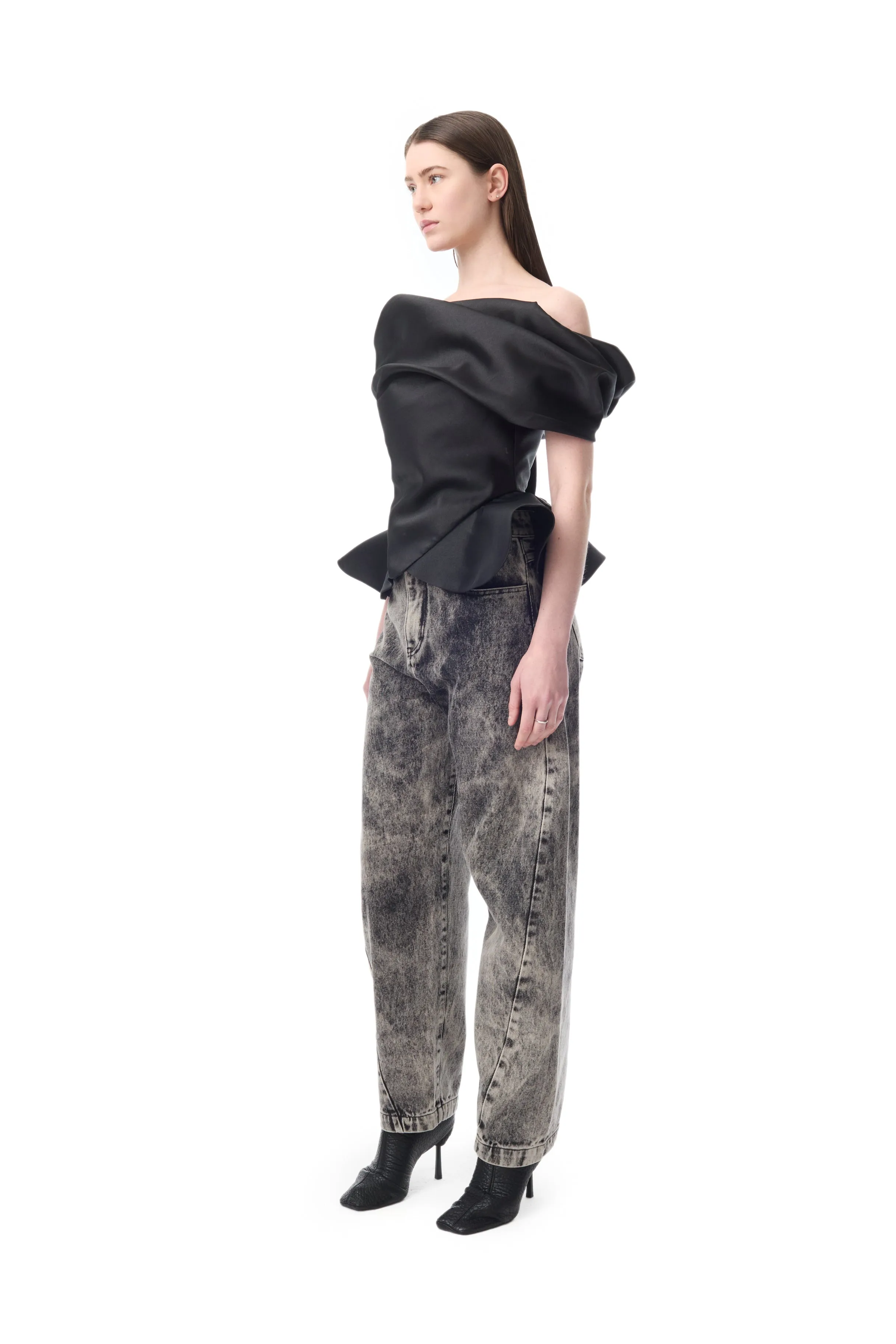 DENIM GREY ACID WASH BARREL JEANS sold by Marques ’ Almeida product image thumbnail 5