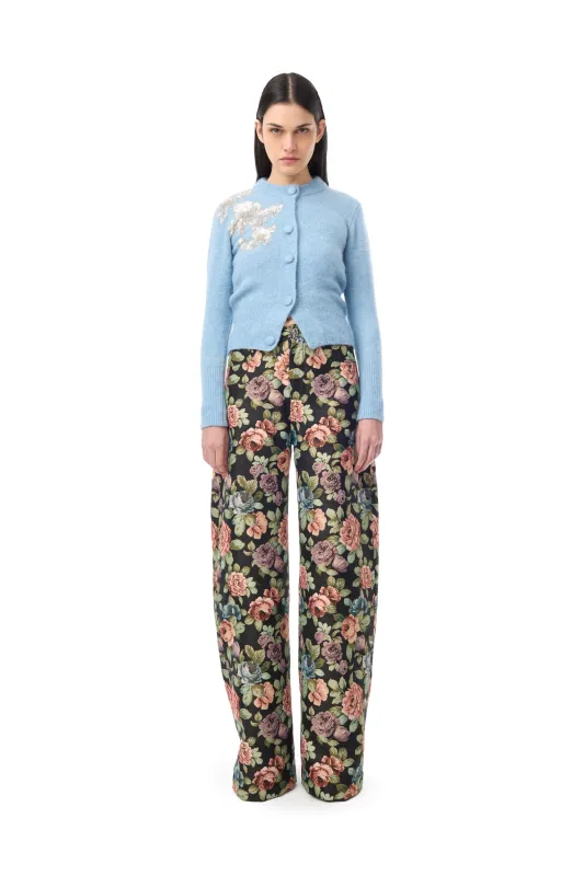 BLUE KNIT CARDIGAN WITH EMBELLISHMENT sold by Marques ’ Almeida
