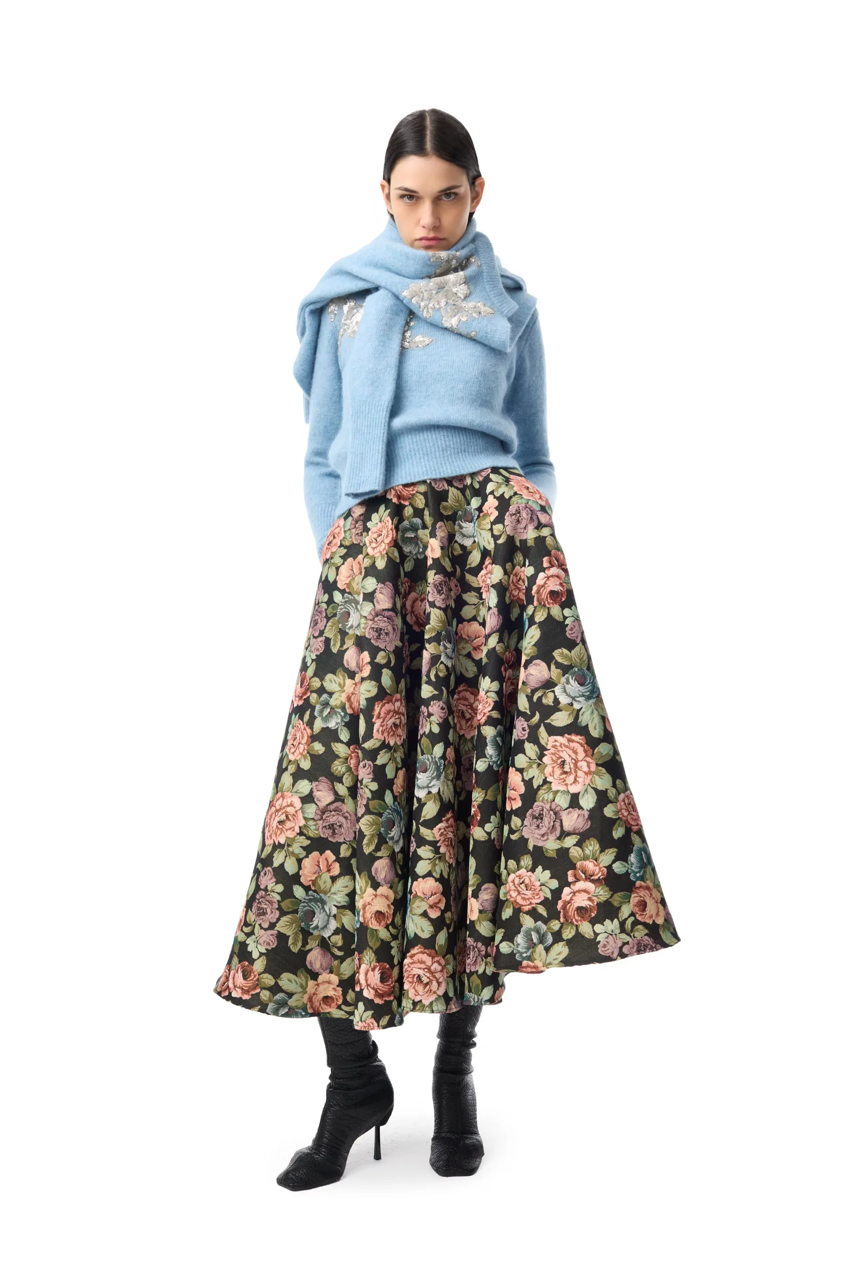 BLUE KNIT CREW NECK WITH EMBELLISHMENT sold by Marques ’ Almeida product image thumbnail 5