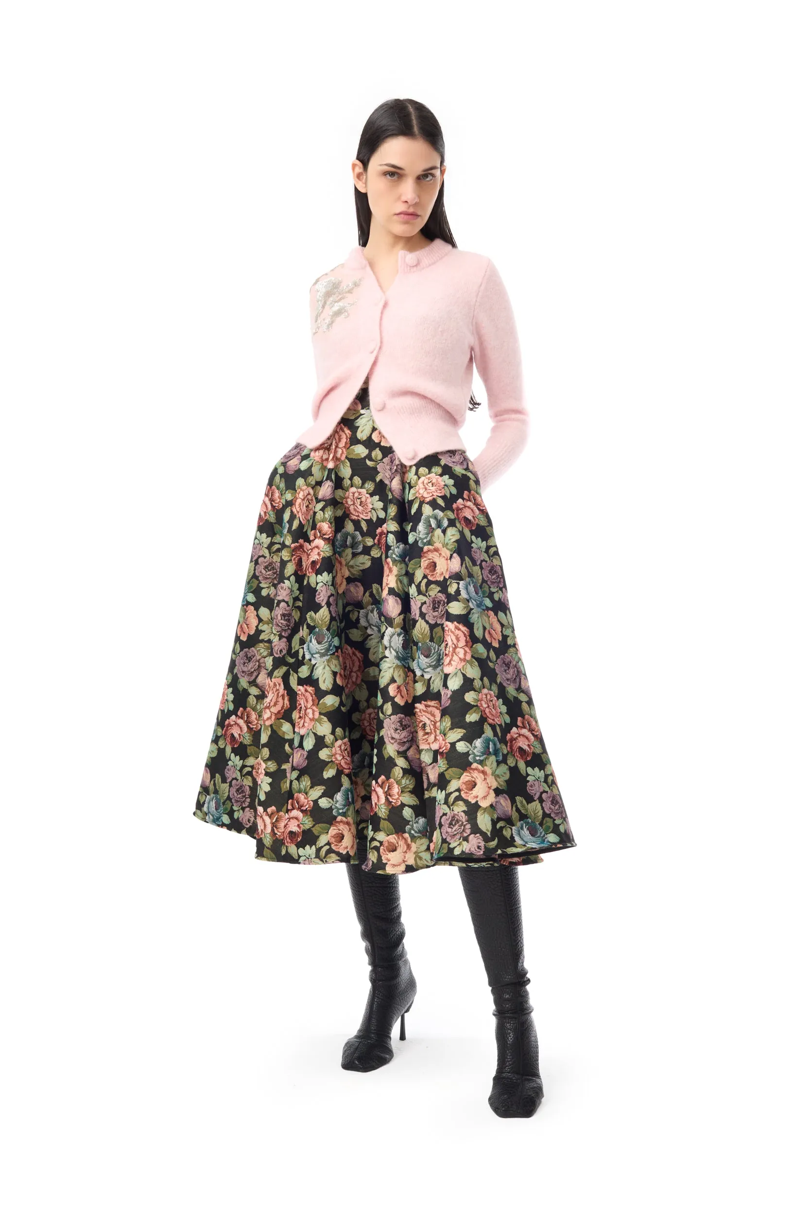 PINK KNIT CARDIGAN WITH EMBELLISHMENT sold by Marques ’ Almeida product image thumbnail 5