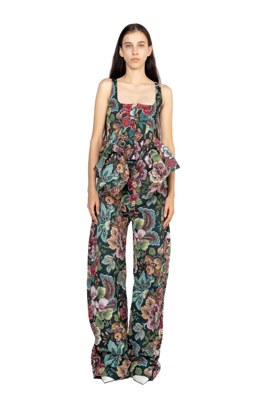 BLACK BROCADE BOYFRIEND TROUSERS sold by Marques ’ Almeida