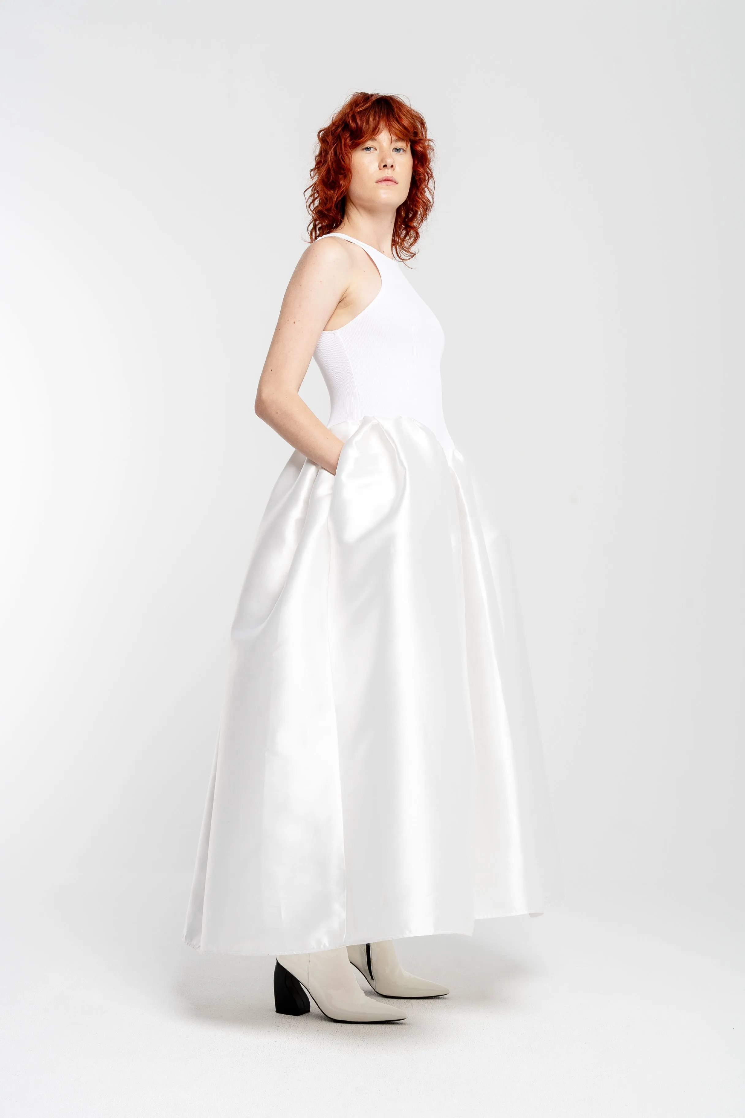 WHITE DRESS WITH TANK TOP SCOOPED sold by Marques ’ Almeida product image thumbnail 3