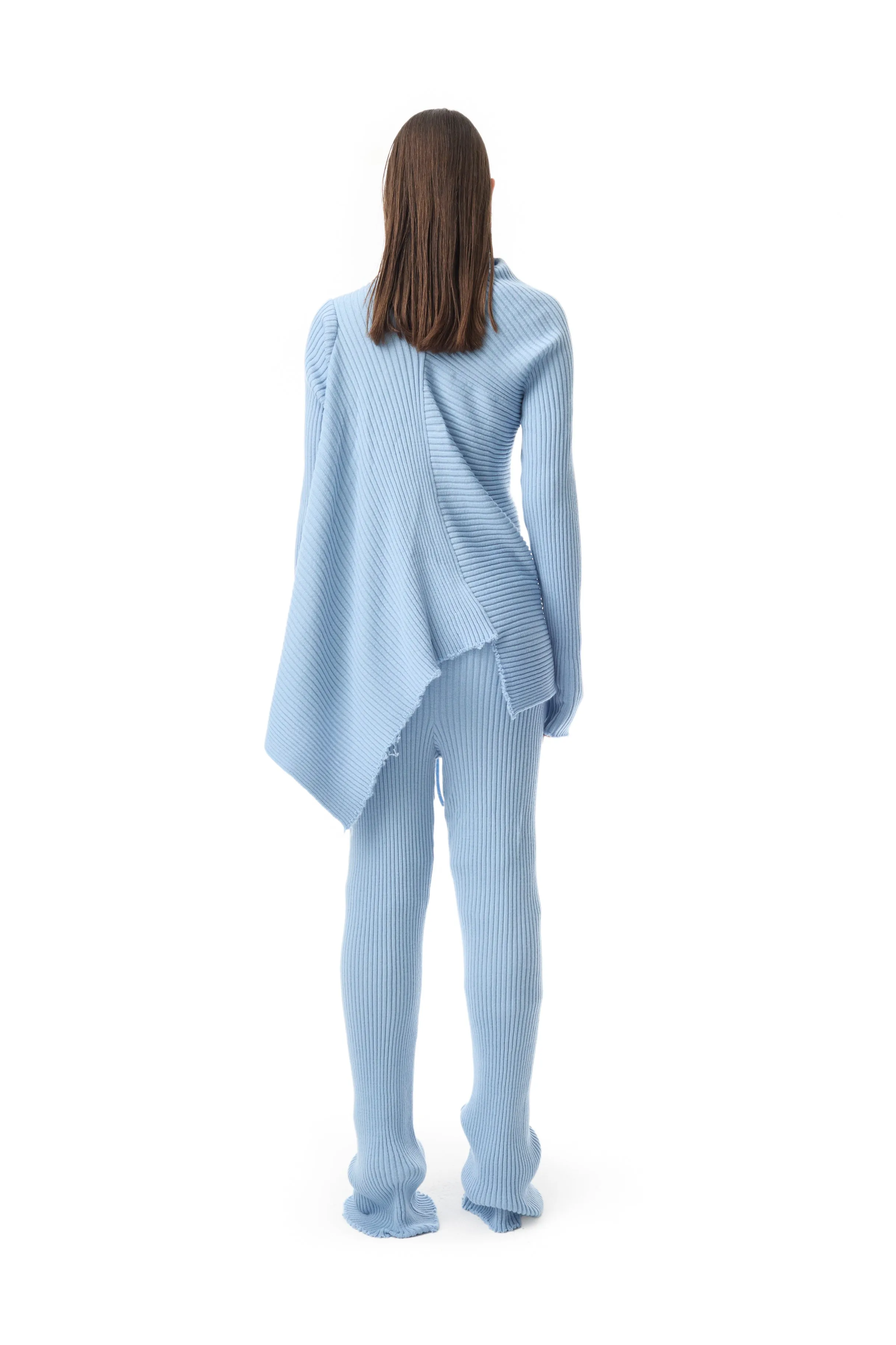 LIGHT BLUE MERINO KNIT TROUSERS sold by Marques ’ Almeida product image thumbnail 3