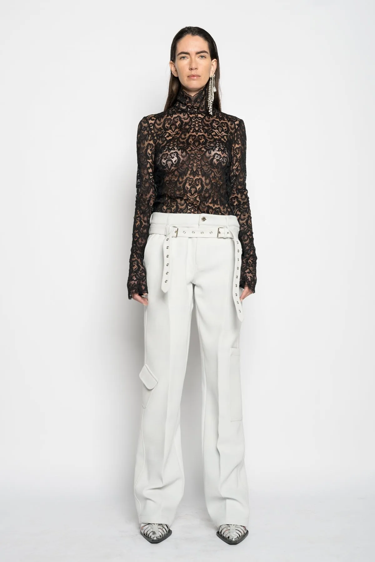BLACK LACE LONG SLEEVE TOP sold by Marques ’ Almeida product image thumbnail 2