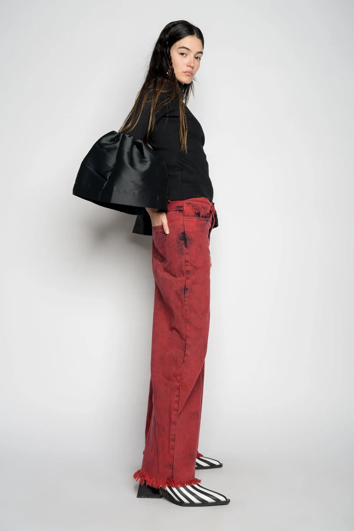 RED BOYFRIEND TROUSERS sold by Marques ’ Almeida product image thumbnail 4