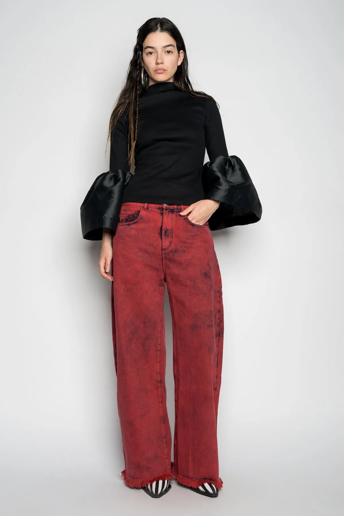 RED BOYFRIEND TROUSERS sold by Marques ’ Almeida