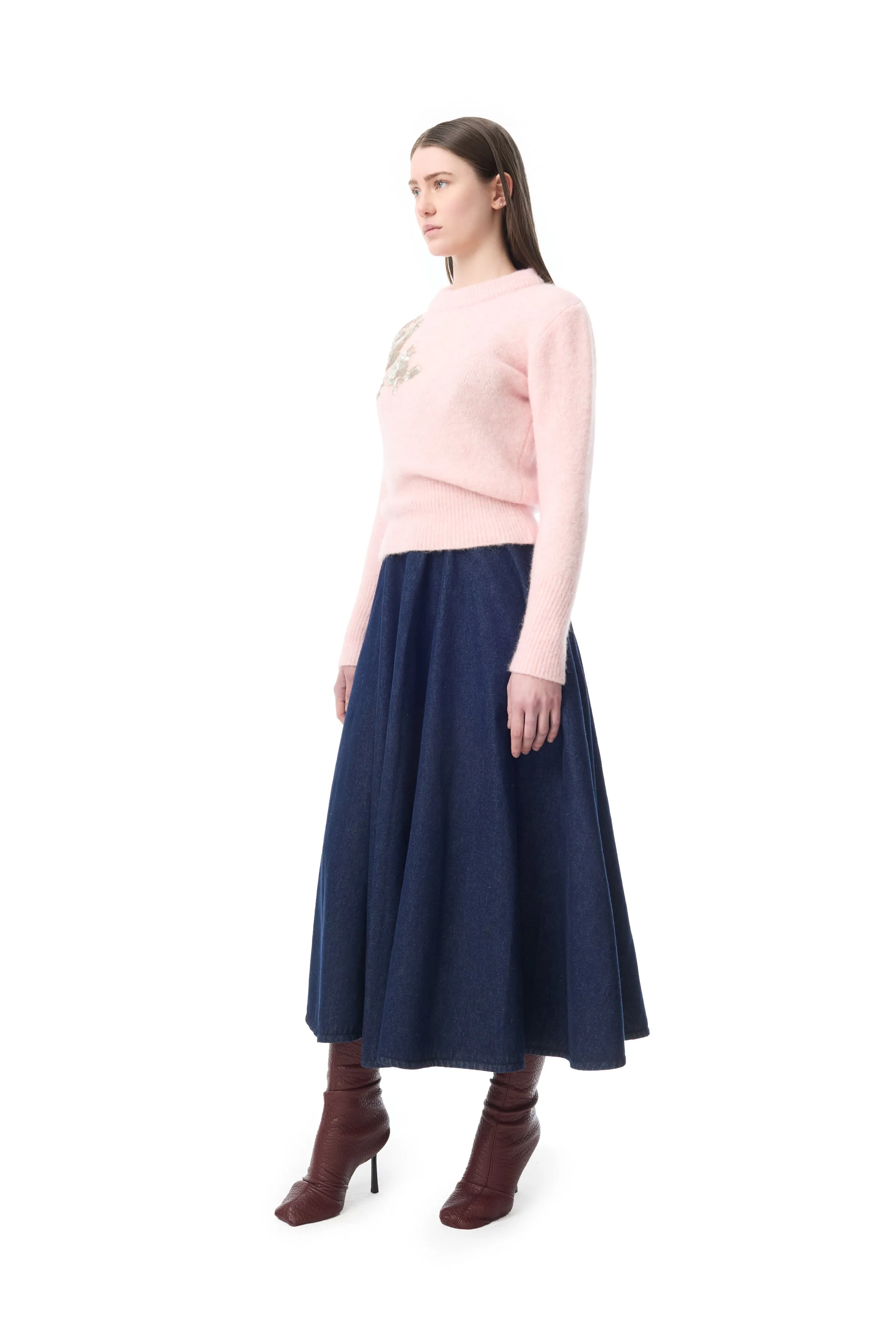 PINK KNIT CREW NECK WITH EMBELLISHMENT sold by Marques ’ Almeida product image thumbnail 4