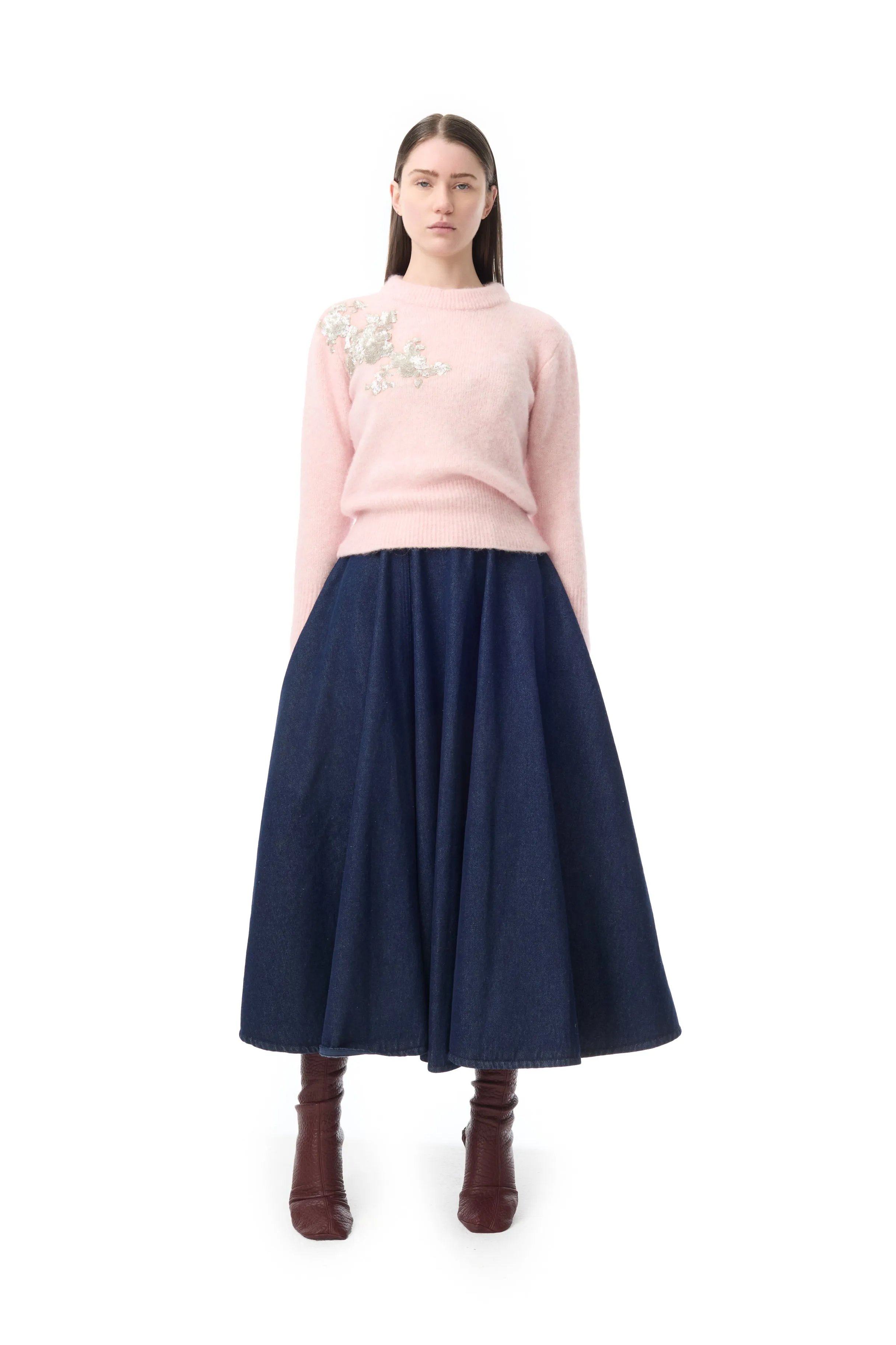 PINK KNIT CREW NECK WITH EMBELLISHMENT sold by Marques ’ Almeida product image thumbnail 5