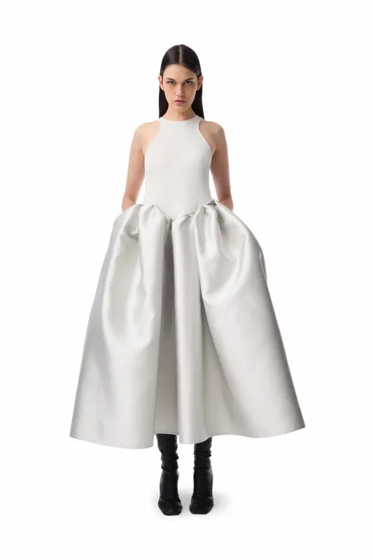 SILVER DRESS WITH TANK TOP SCOOPED sold by Marques ’ Almeida